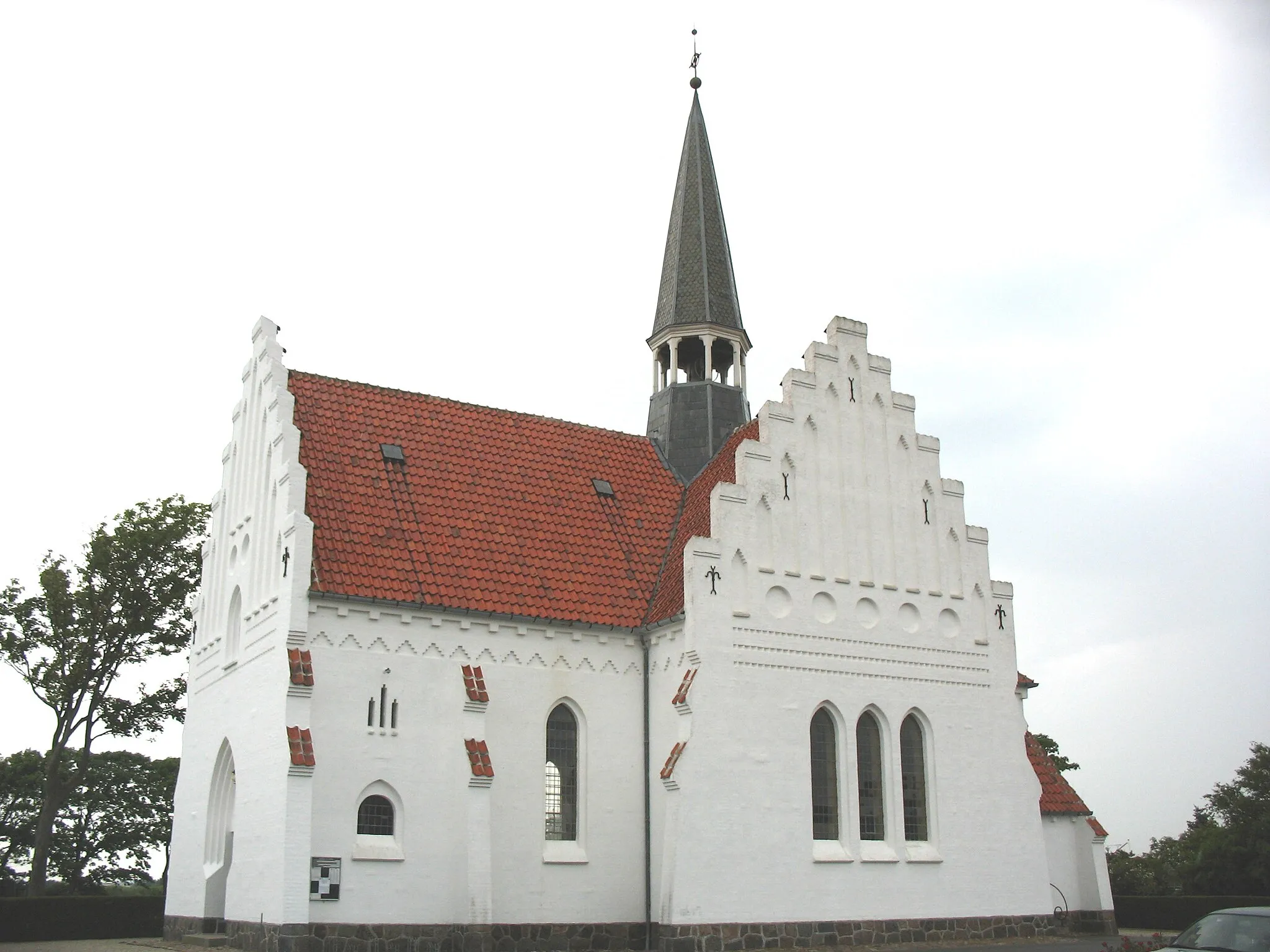 Photo showing: The church "Bagenkop Kirke" located in the Danish small town "Bagenkop" (at the south end of the island Langeland).