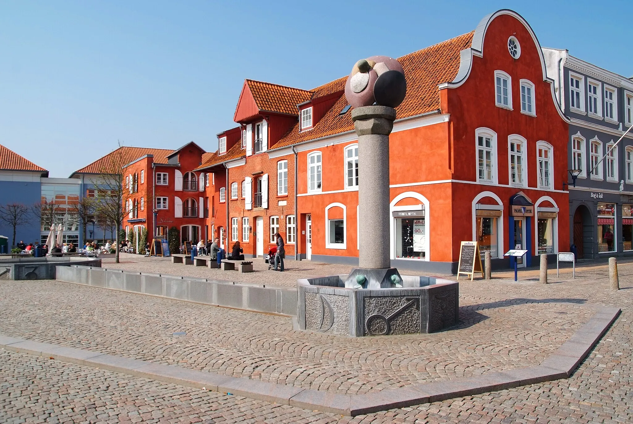 Photo showing: Market place of Aabenraa, Denmark