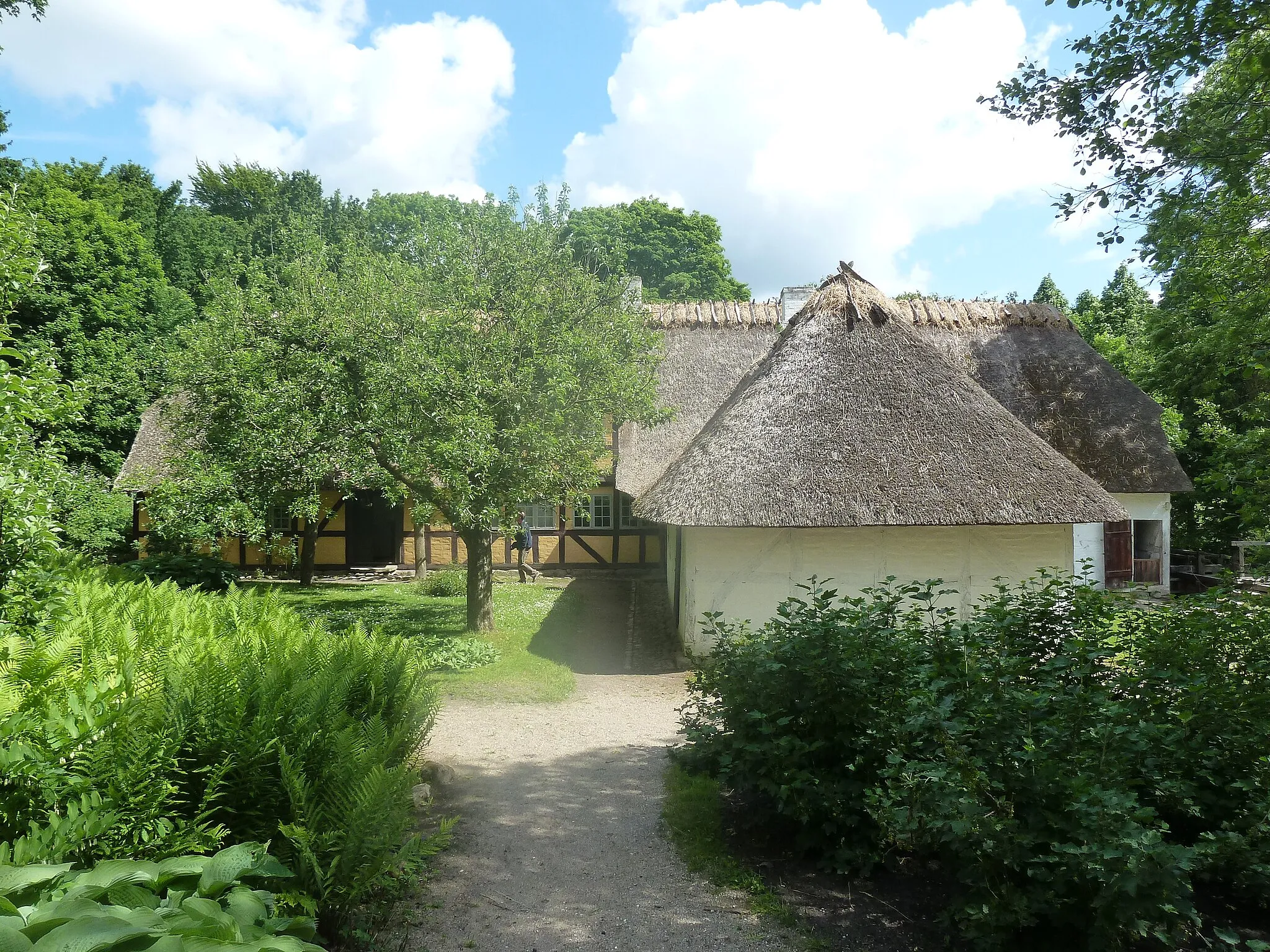 Photo showing: Water mill from Ellested, now on Frilandsmuseet (the open air museum) north of Copenhagen.