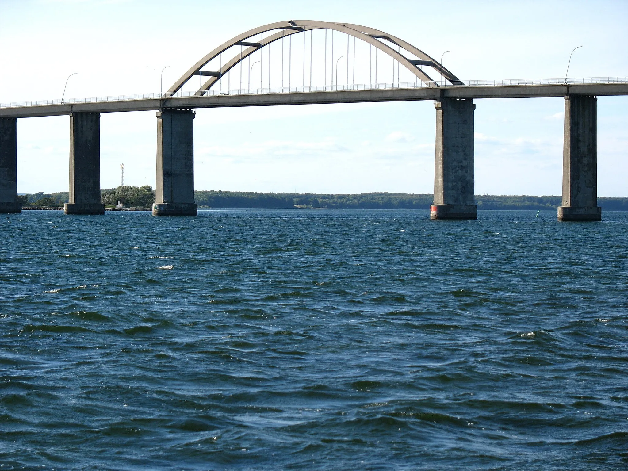 Photo showing: The bridge "Langelandsbroen" near the Danish town "Rudkøbing" (on the island Langeland).