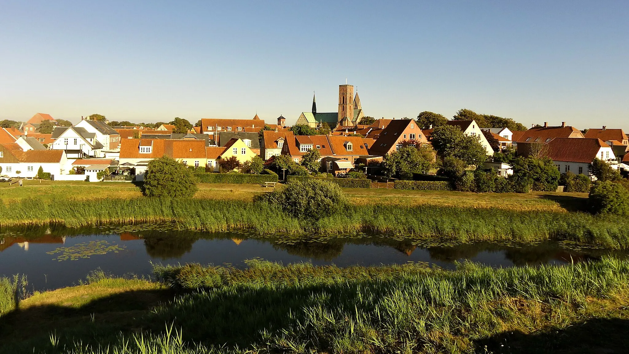 Photo showing: Vue ind over Ribe fra Slotsbanken