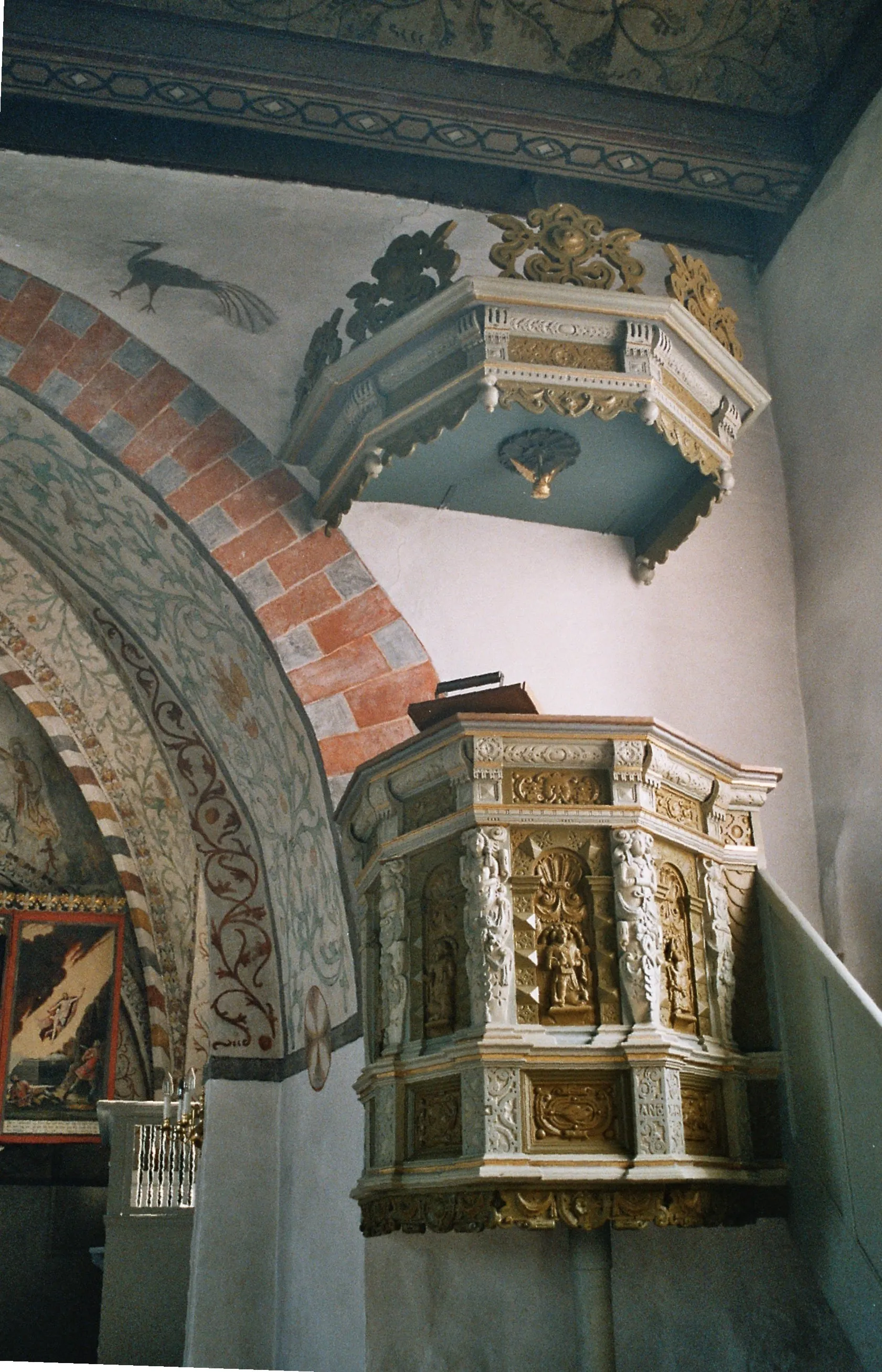 Photo showing: Holbøl (Aabenraa), village church, the pulpit