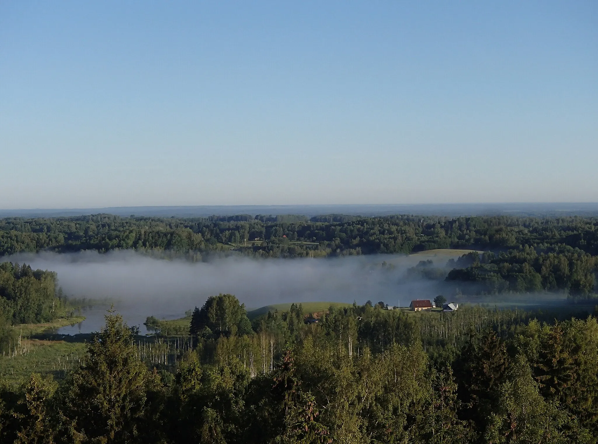 Photo showing: Vaade Rebasemõisa vaatetornist Lüllemäe ja Köstrijärve suunas, 2015, Karula rahvuspark