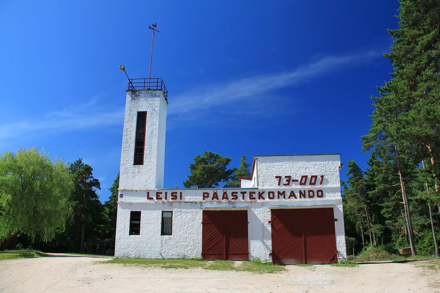 Photo showing: Leisi fire station in Saaremaa Estonia.