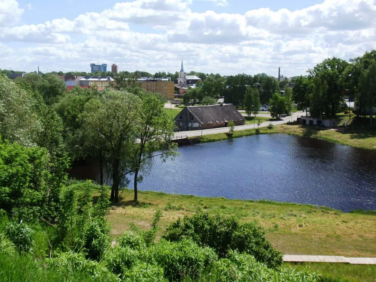 Photo showing: Border between Valga and Valka.