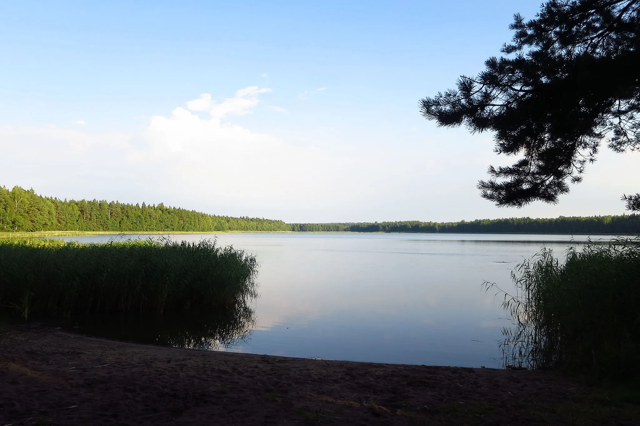 Photo showing: Lohja järv põhjakaldalt Hara külas