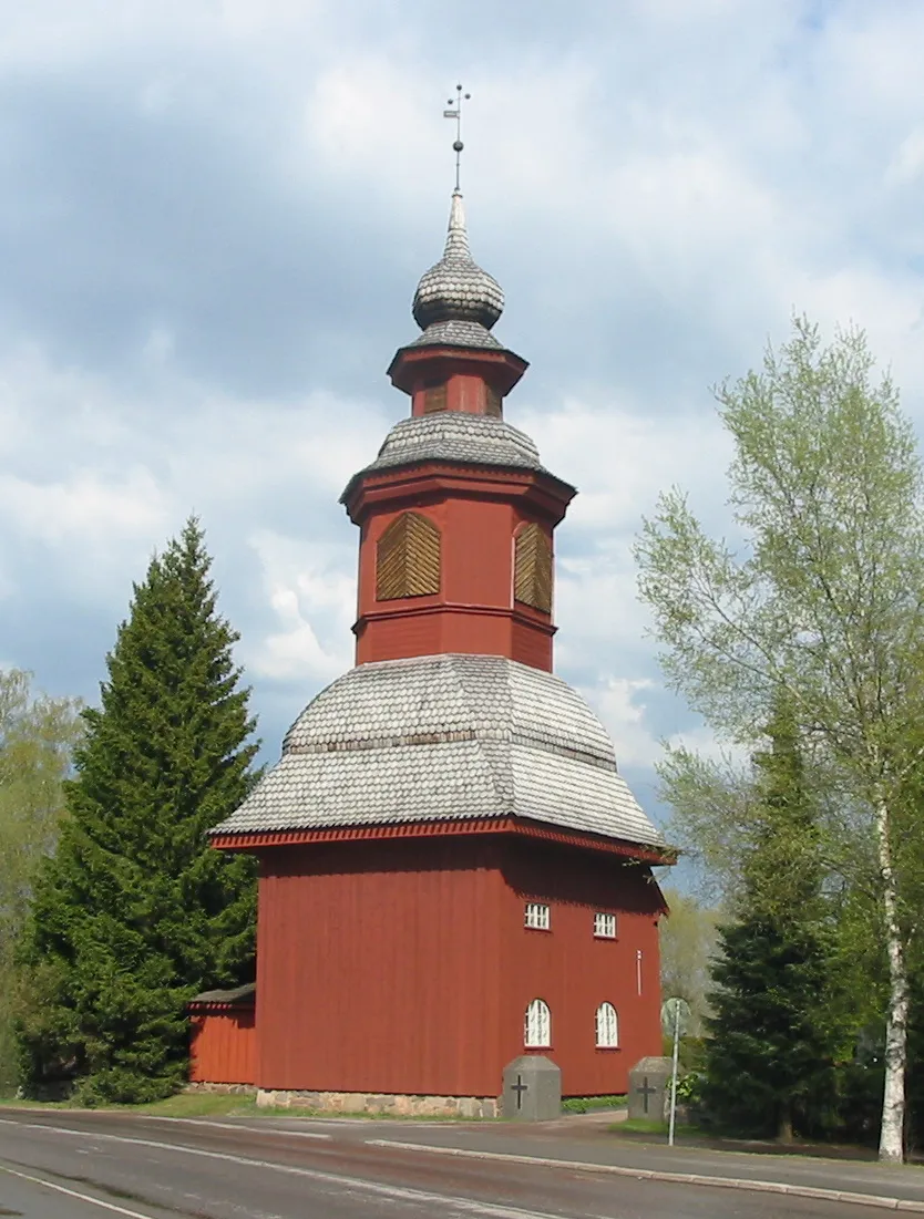 Photo showing: The bell tower of Koski parish, Finland proper