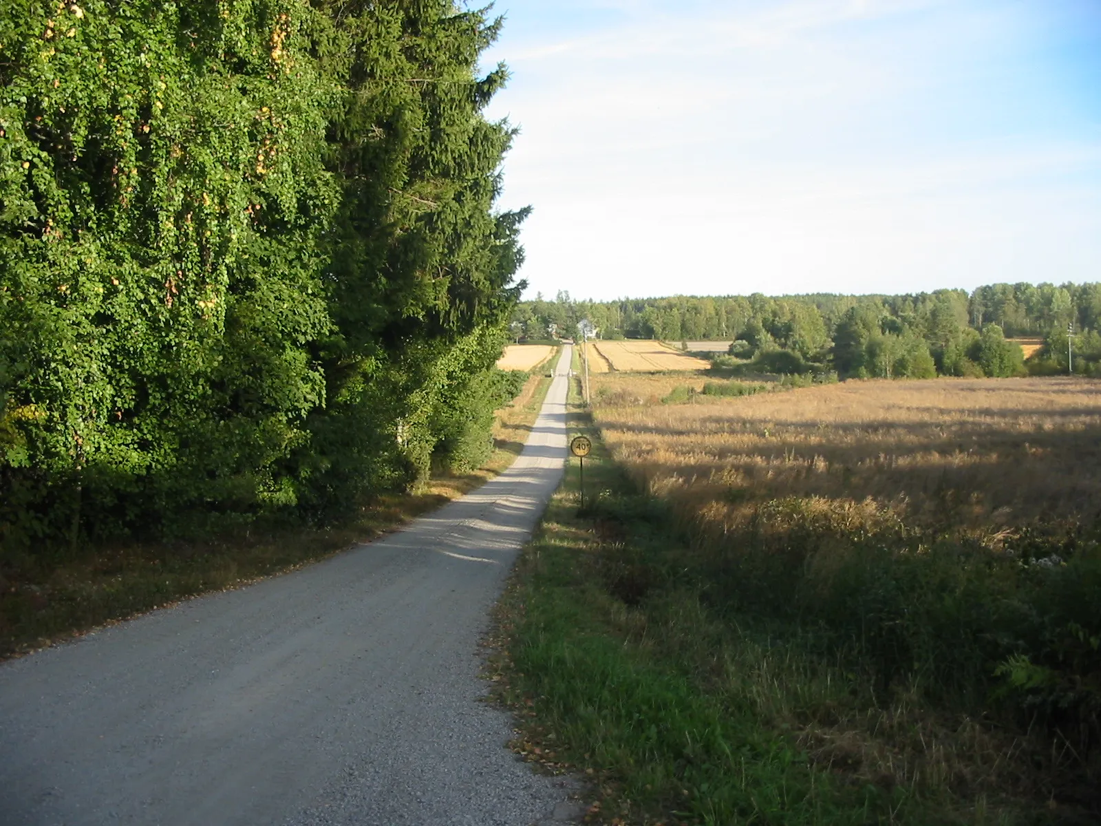 Photo showing: A view over the valley of river Ihodenjoki in Ihode, Pyhäranta, Finland.