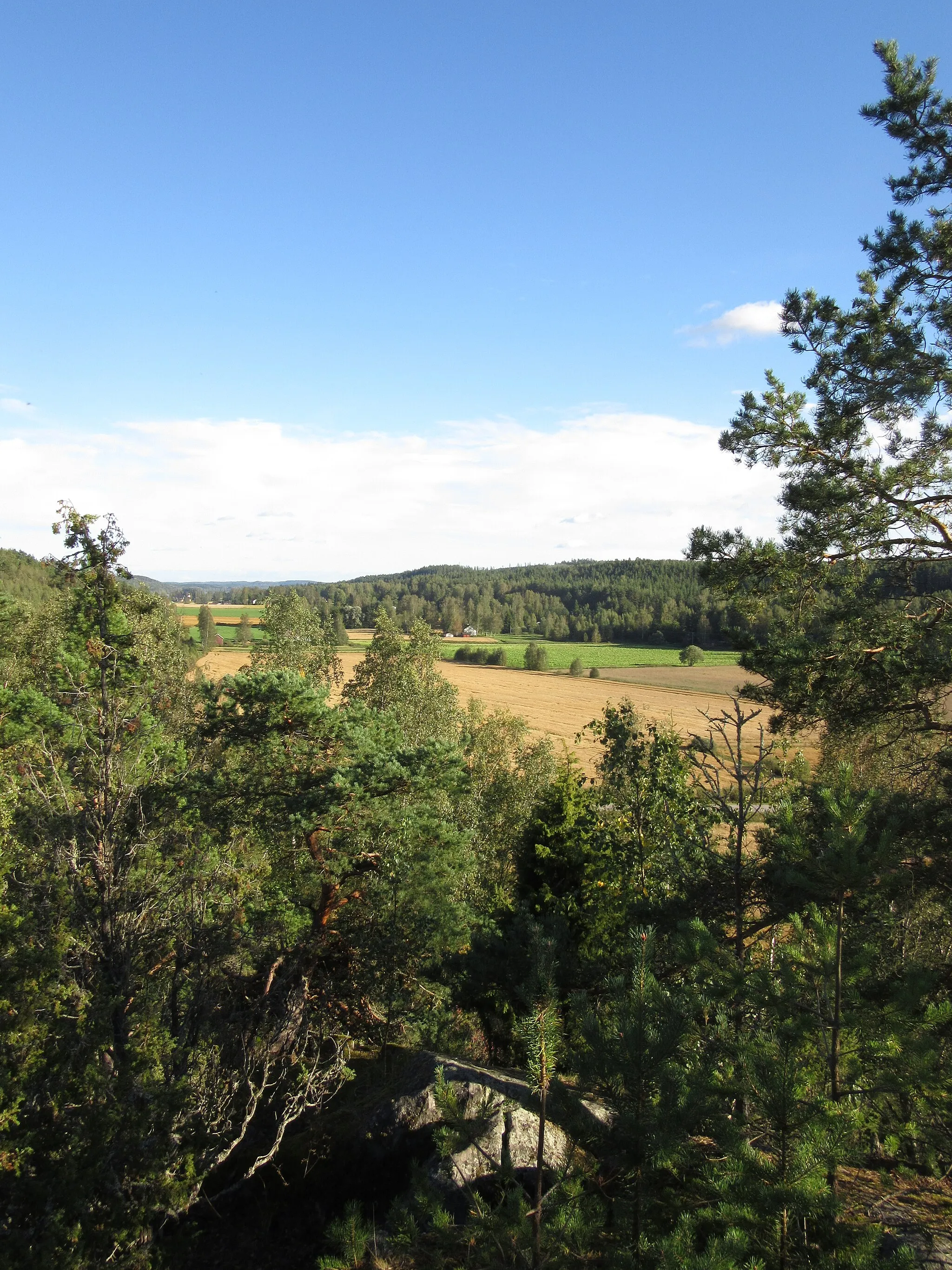 Photo showing: A view from the top of Laurinkallio over the fields.