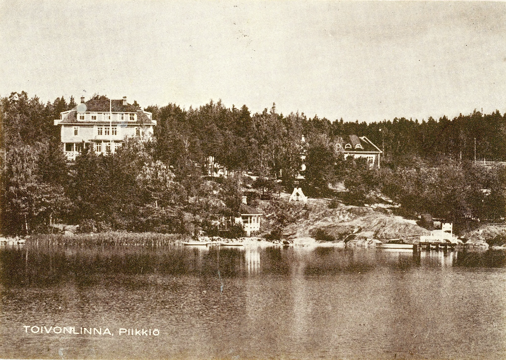 Photo showing: Toivonlinna near Piikkiö, old Finnish postcard