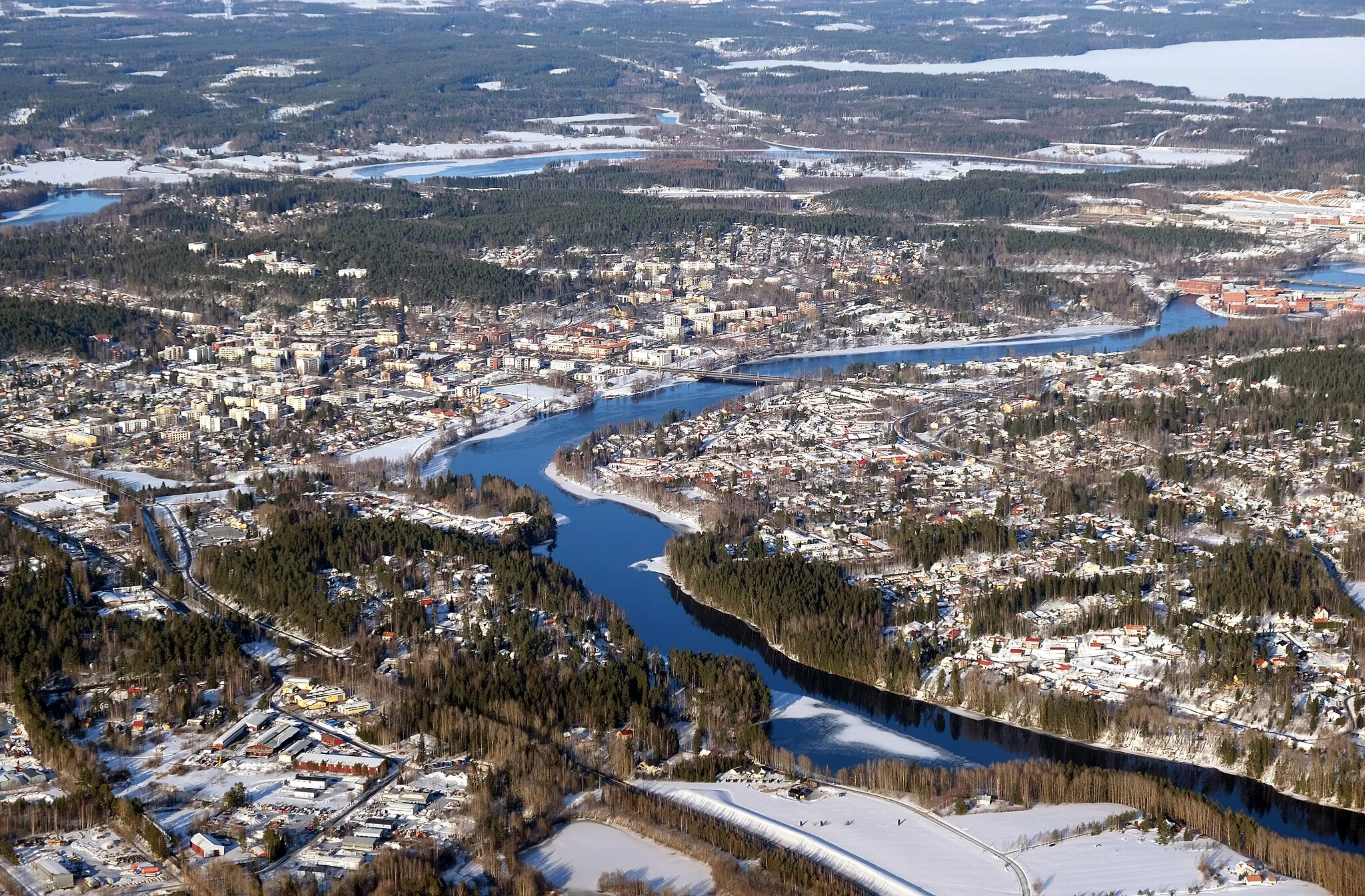 Photo showing: Aerial view of Kouvola, Finland.