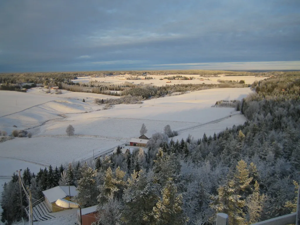 Photo showing: Countryside in Paimio, Finland, in the winter.