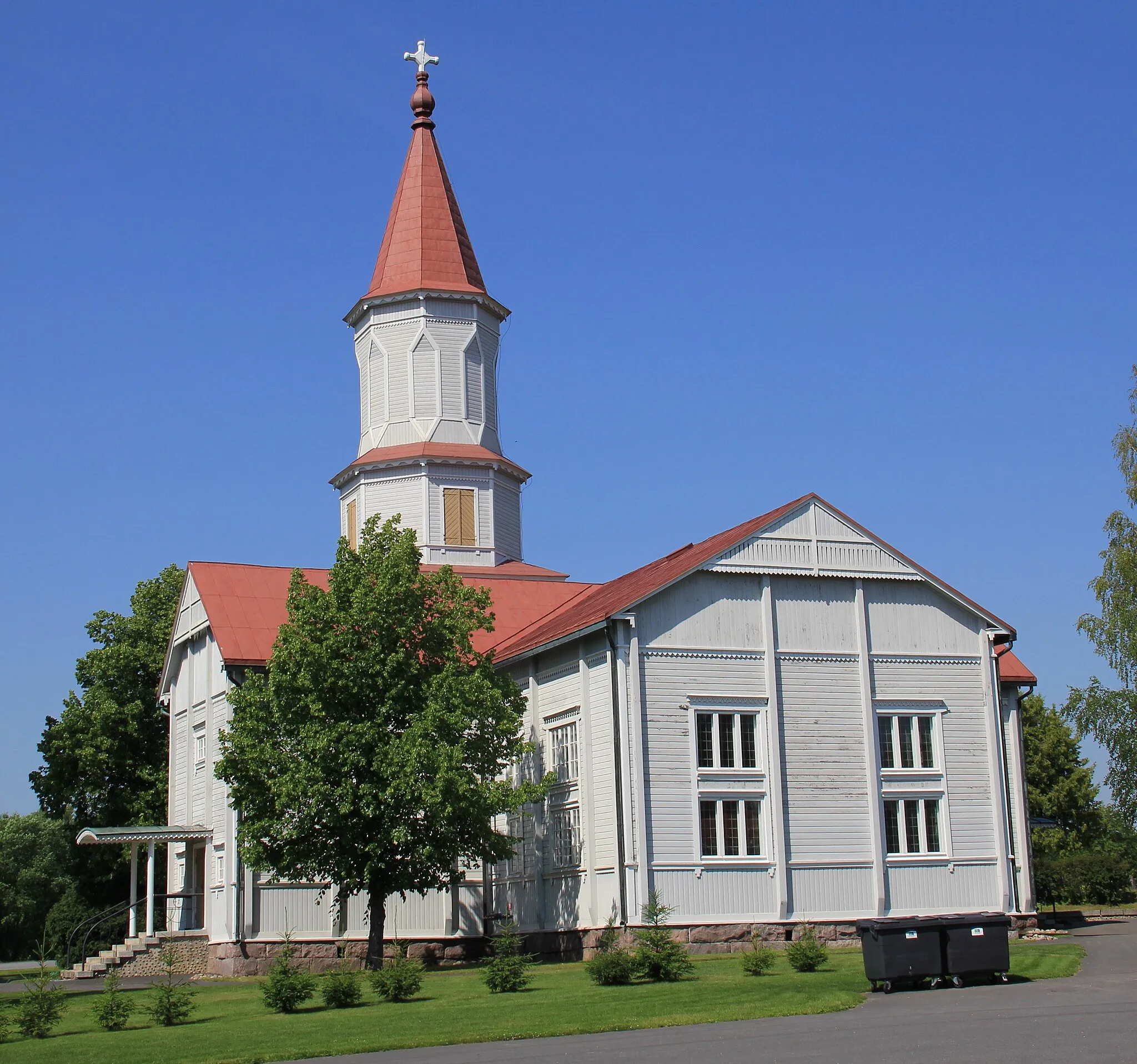 Photo showing: Mellilä church, Mellilä, Loimaa, Finland. Completed in 1825. - Seen from southwest.