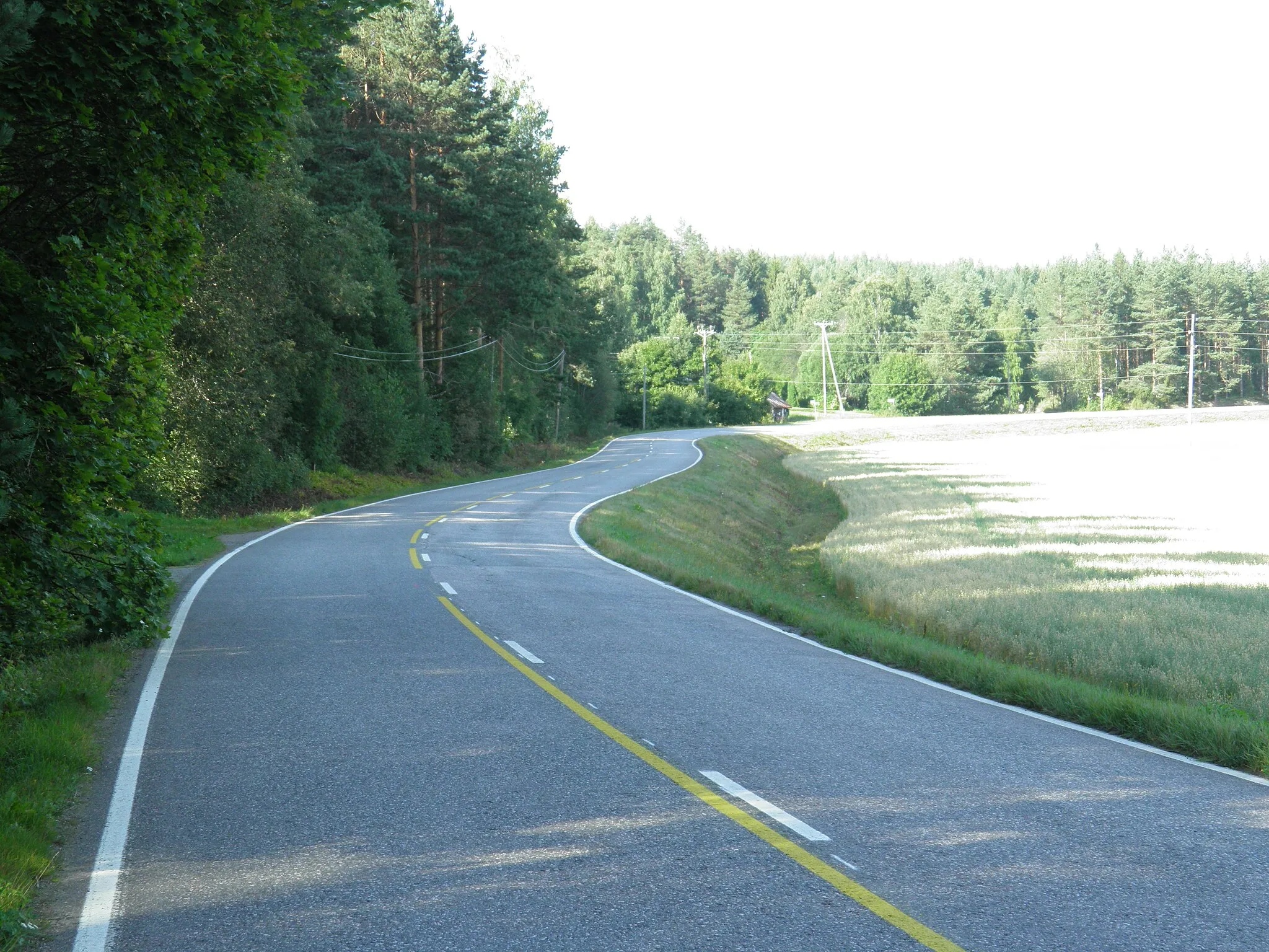 Photo showing: Regional road 292 in Janakkala, Finland, towards northeast.