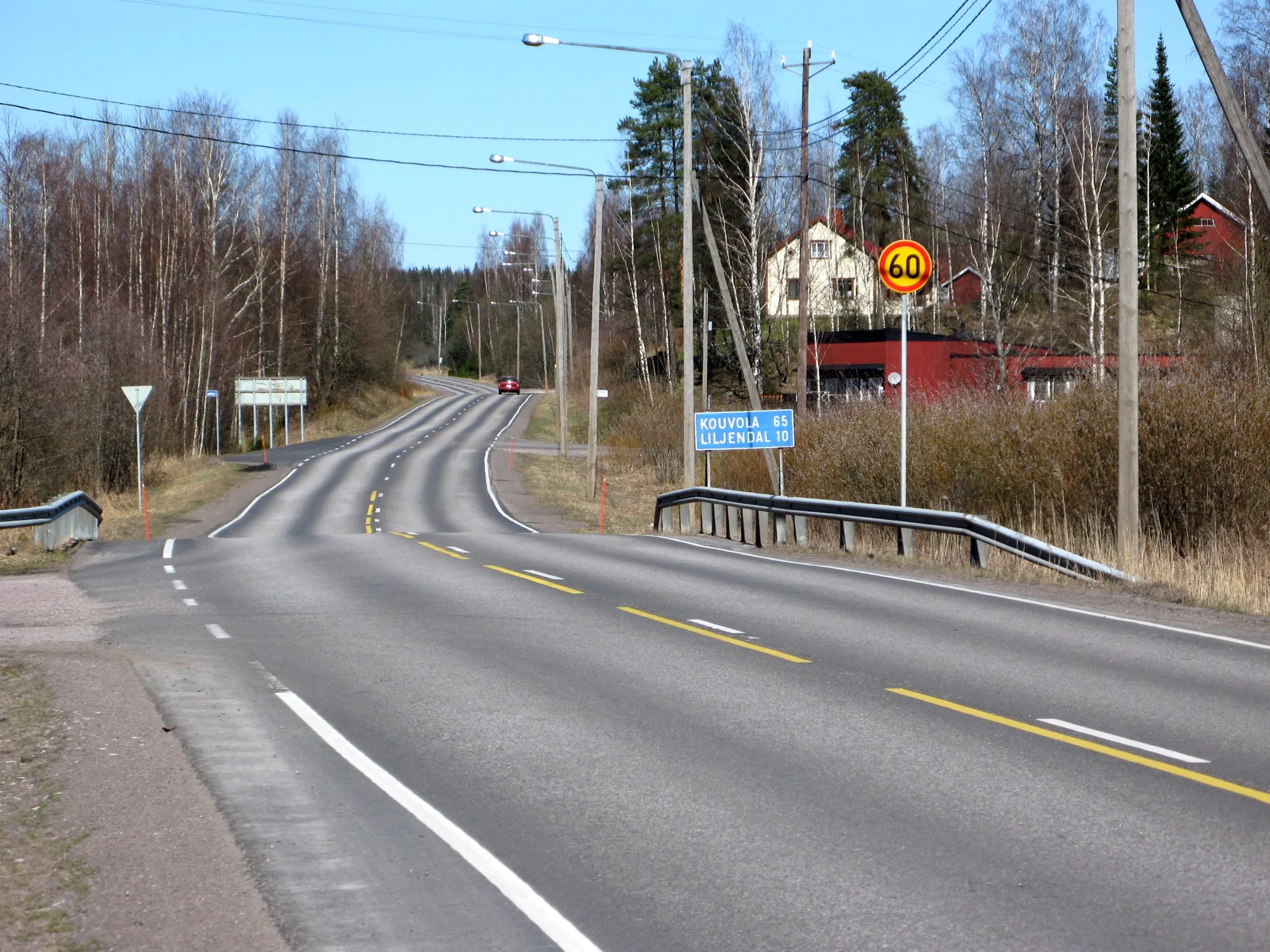 Photo showing: Former highway 6 (local road 11888, Hammarkoskentie) in Forsby village, Loviisa municipality, Uusimaa region, Finland.