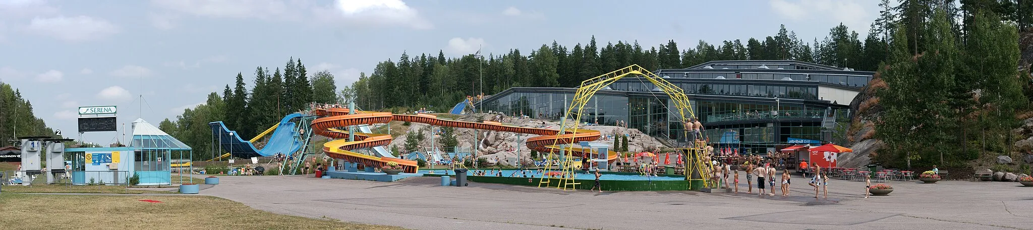 Photo showing: Panorama of water park Serena in Espoo, Finland.