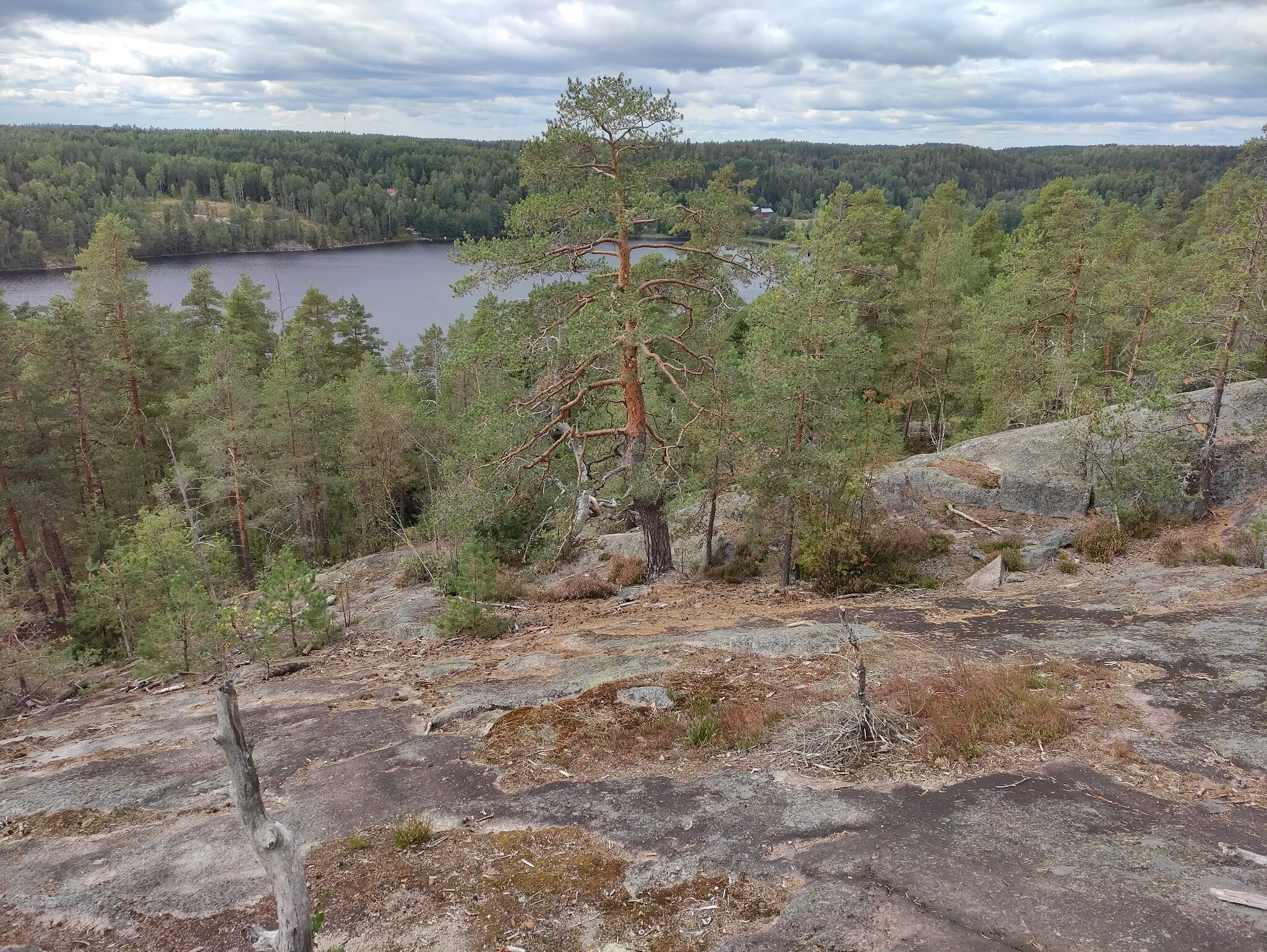 Photo showing: Vyhlídka, oranžová okružní trasa (Maahisenkierros), Solvalla, Nuuksio, Národní park Nuuksio, Vanha-Espoo, Espoo, Finsko