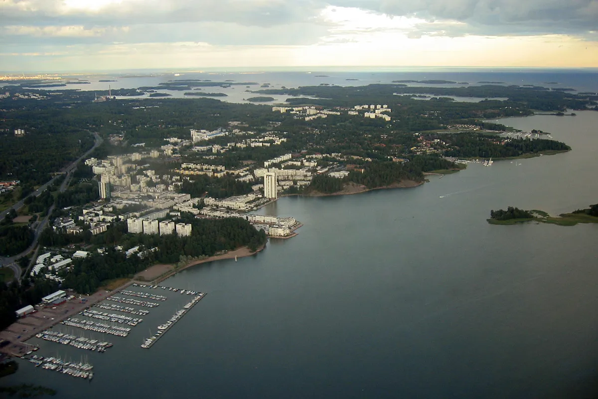 Photo showing: Aerial view of Kivenlahti, Espoo, Finland