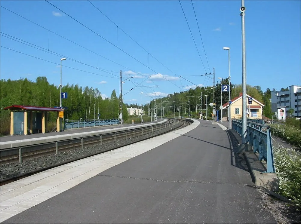 Photo showing: Tuomarila railway station in Espoo, Finland.