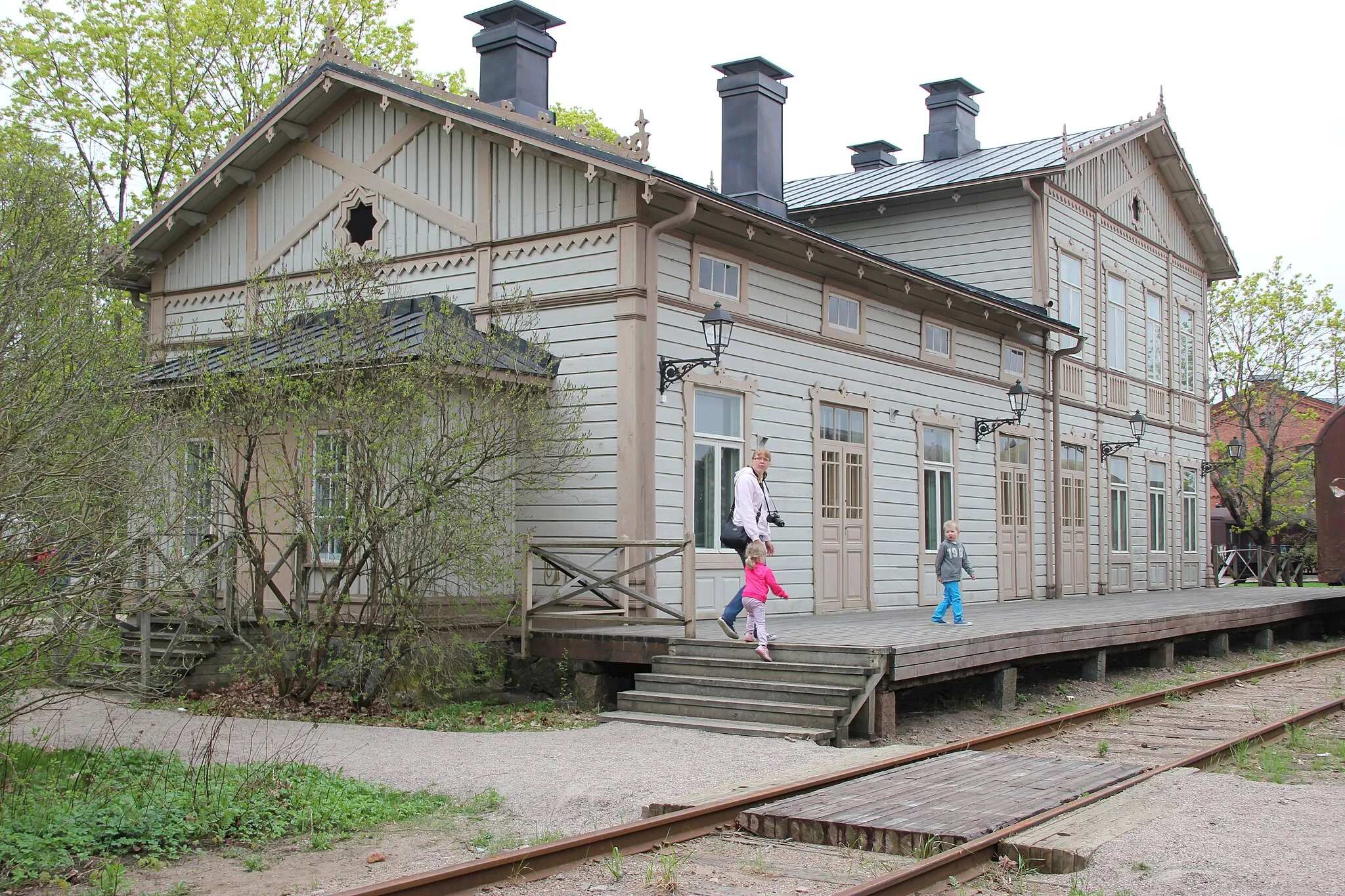 Photo showing: Old Hyvinkää railway station (Hanko-Hyvinkää railway) in the Railway Museum of Finland in Hyvinkää, Finland (front)
