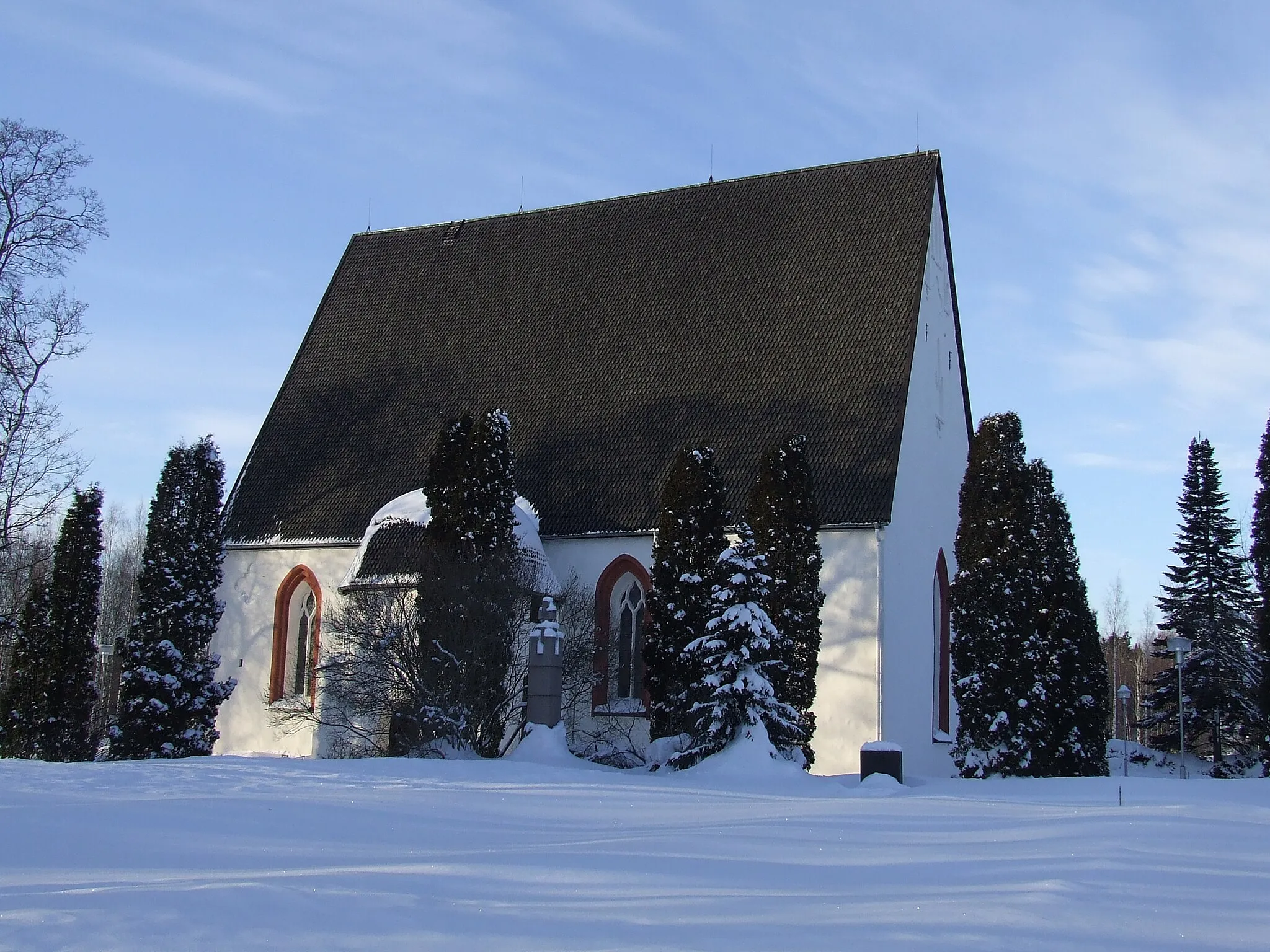 Photo showing: The medieval St. Henry's church in Pyhtää, Finland.