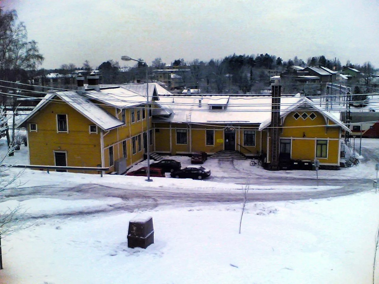 Photo showing: Karis railway station in Karis (now part of Raseborg), Finland.