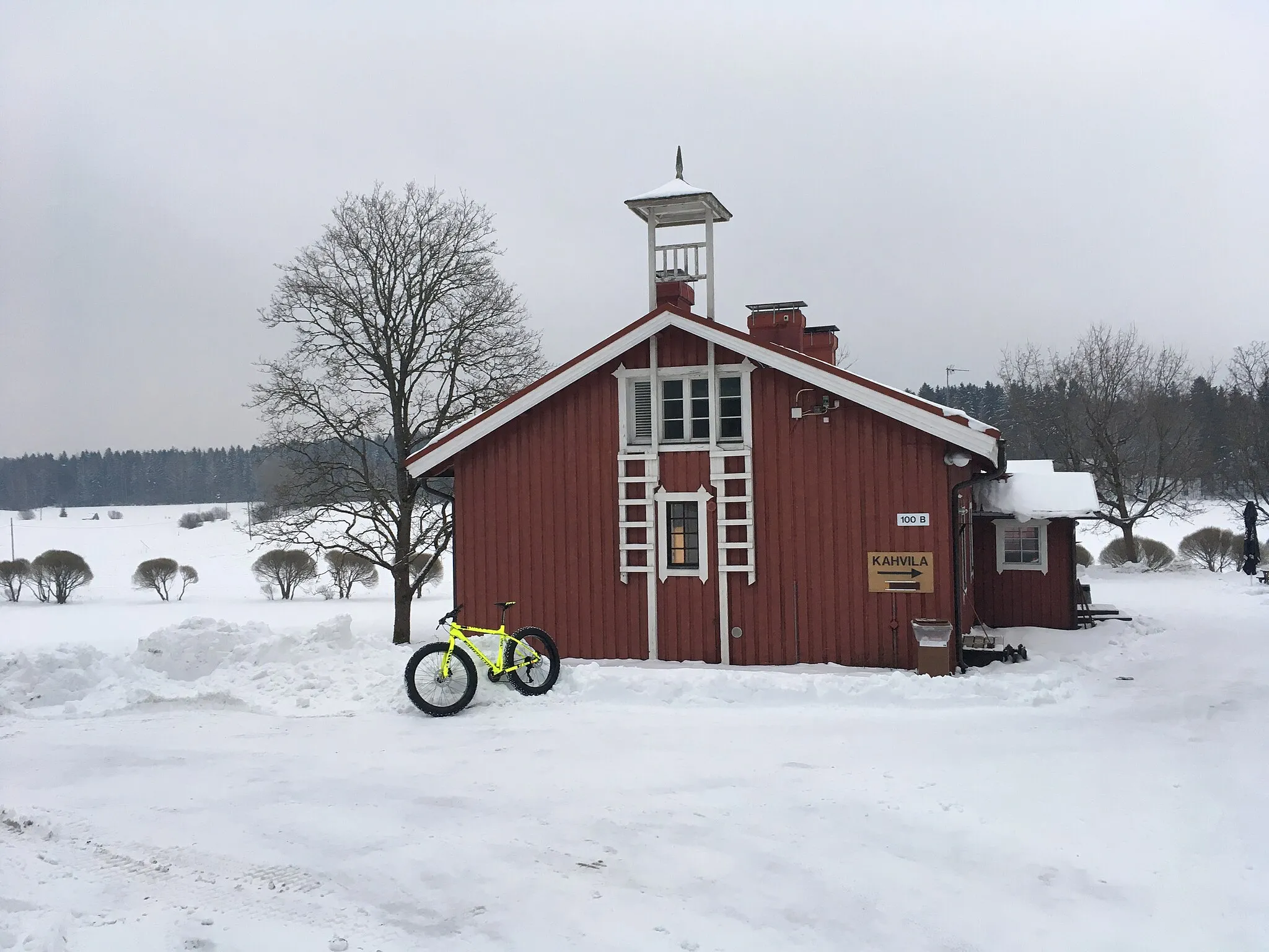 Photo showing: Finland Otalampi Feb 16 2018, Kahvila Salmen Tupa, Vihti.