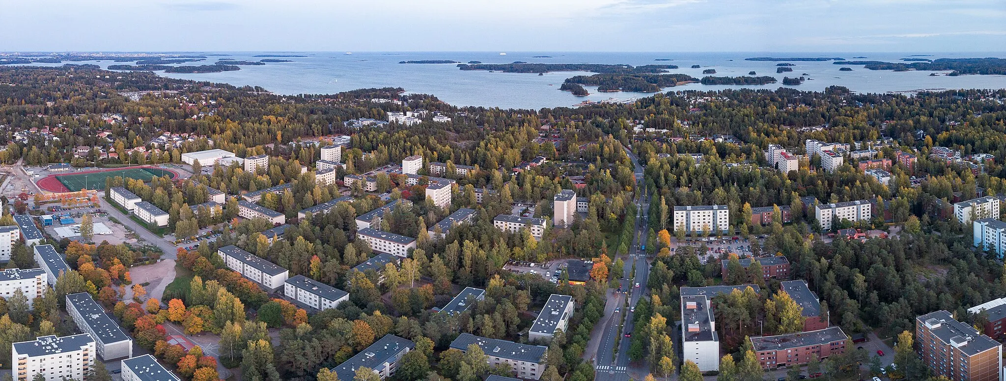 Photo showing: Matinkylä, Espoo, Finland aerial panorama