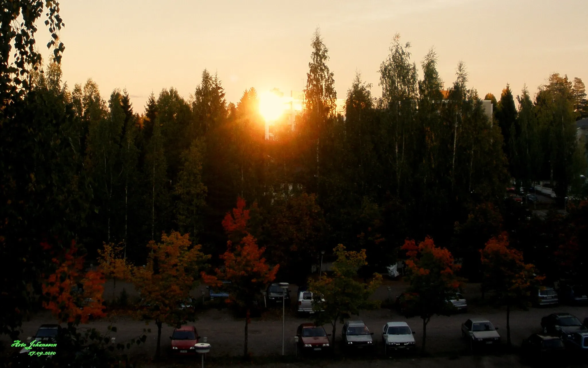 Photo showing: Autumnal Sunset Reflection