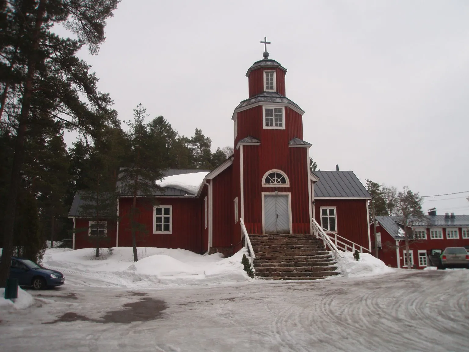 Photo showing: Haapajärvi wooden church in Kirkkonummi, built in 1823