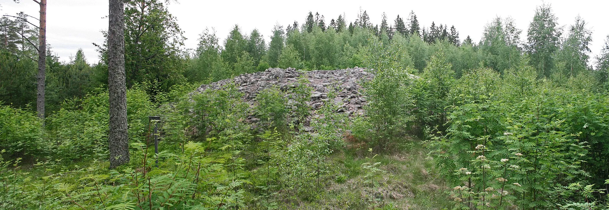 Photo showing: Harjavalta parish, Hiirijärvi village, cairn from brons age, Kuumoonmäki A