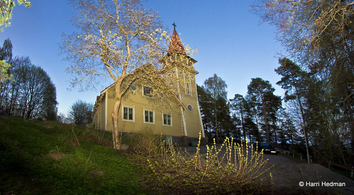 Photo showing: Church in the evening,Siuro, Finland