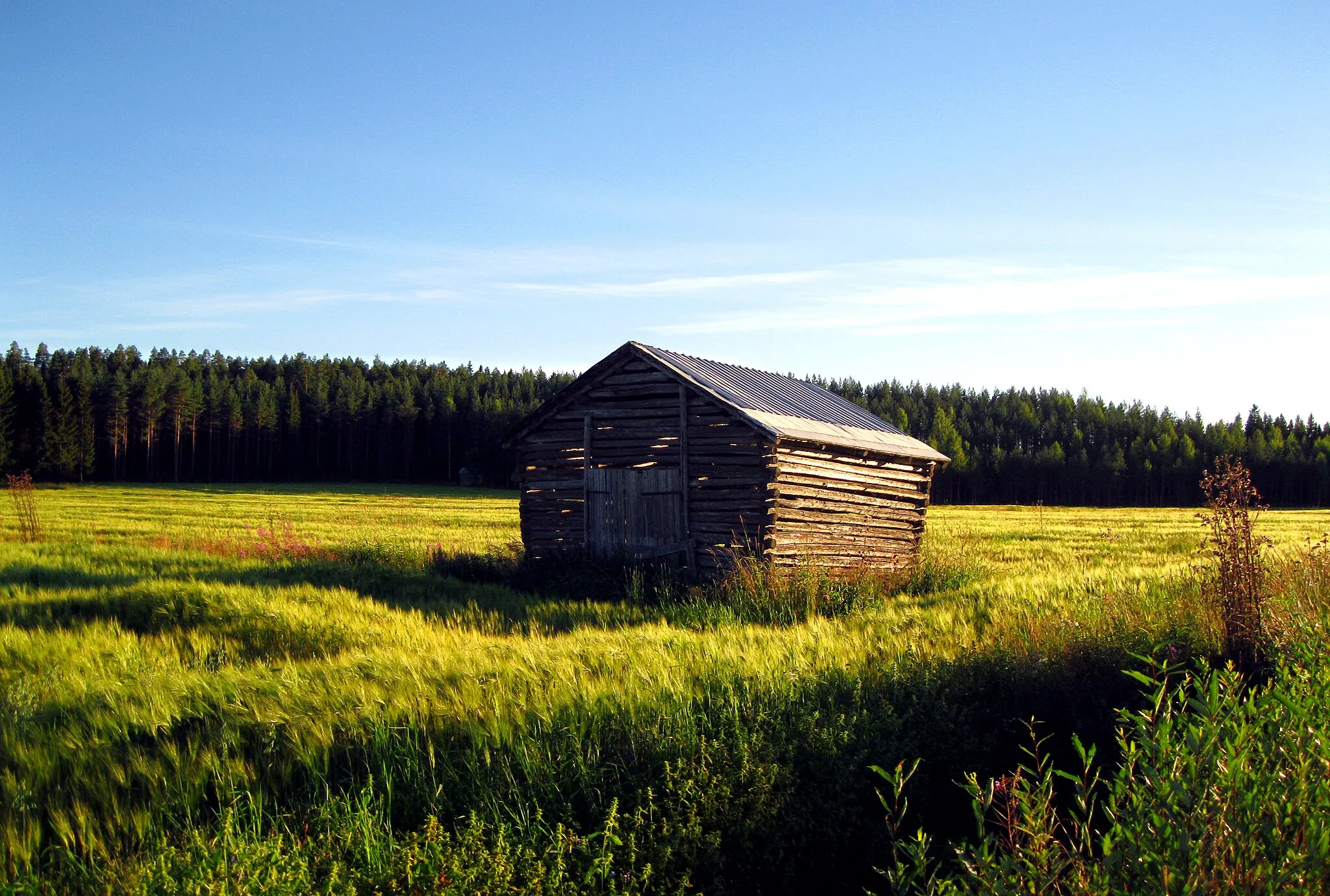 Photo showing: Wooden field barn.