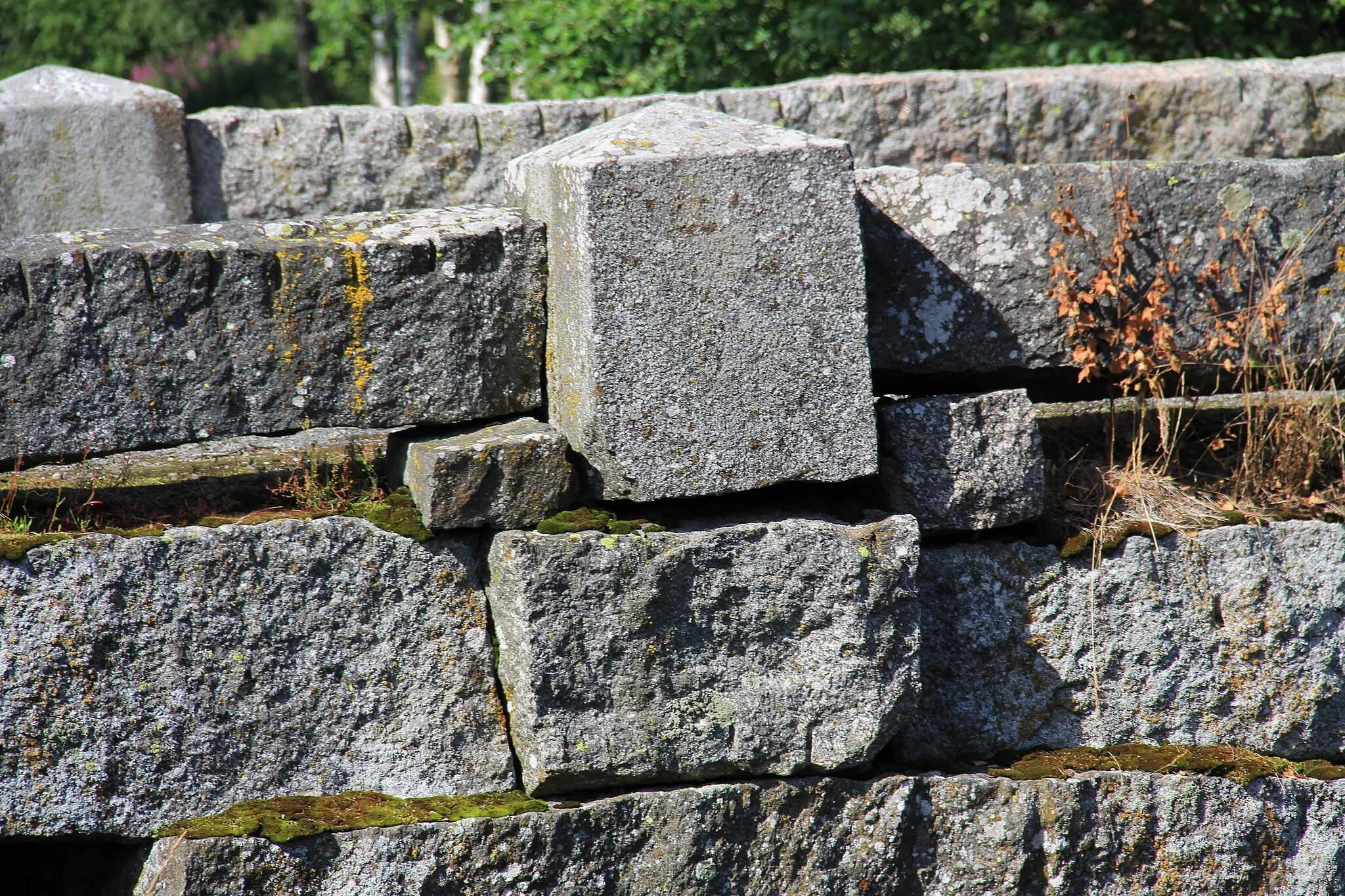 Photo showing: Harrström bridge, Harrström, Korsnäs, Finland. -Stonework, detail.