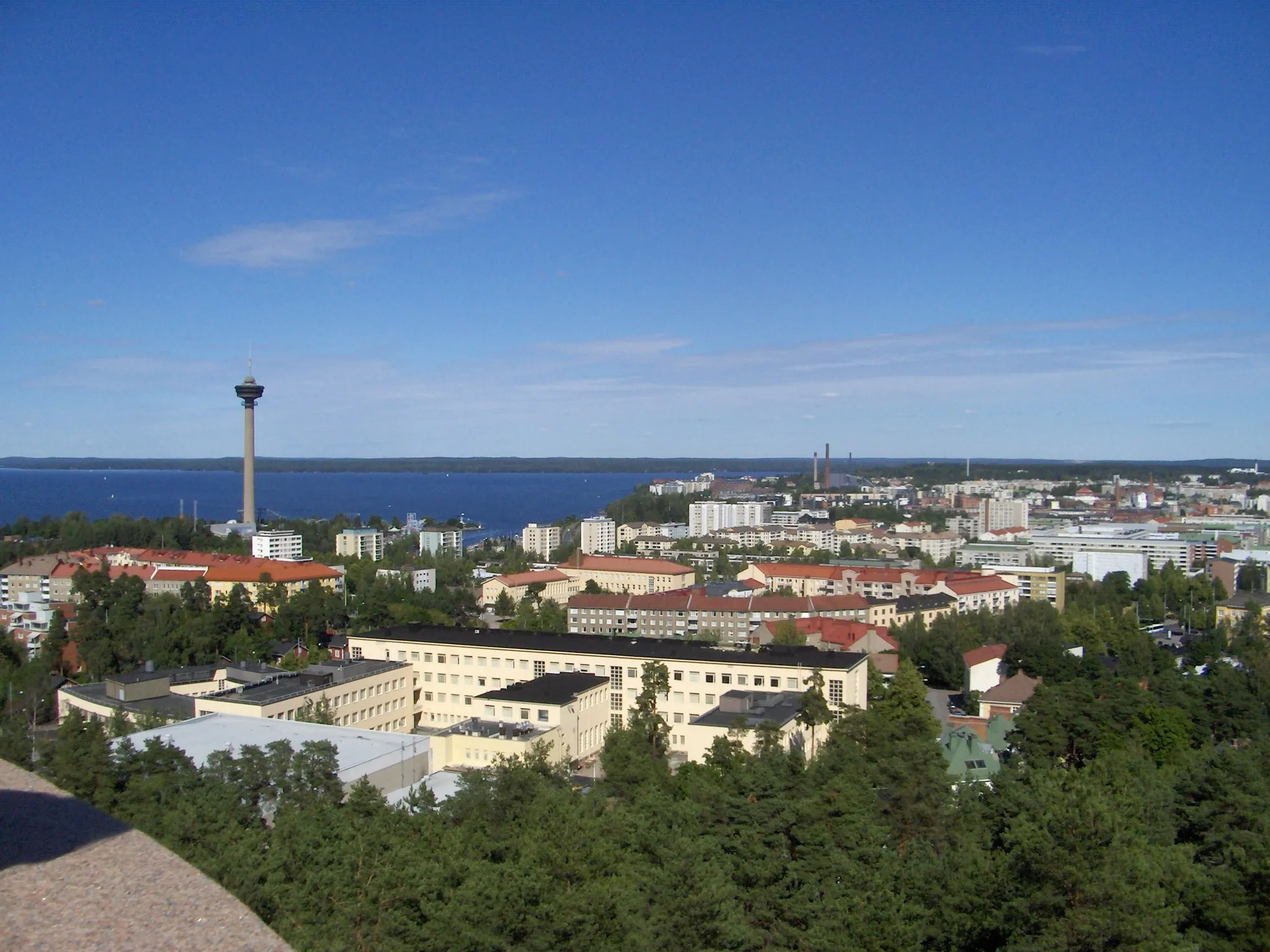 Photo showing: Downtown Tampere, Finland from Pyynikki observation tower