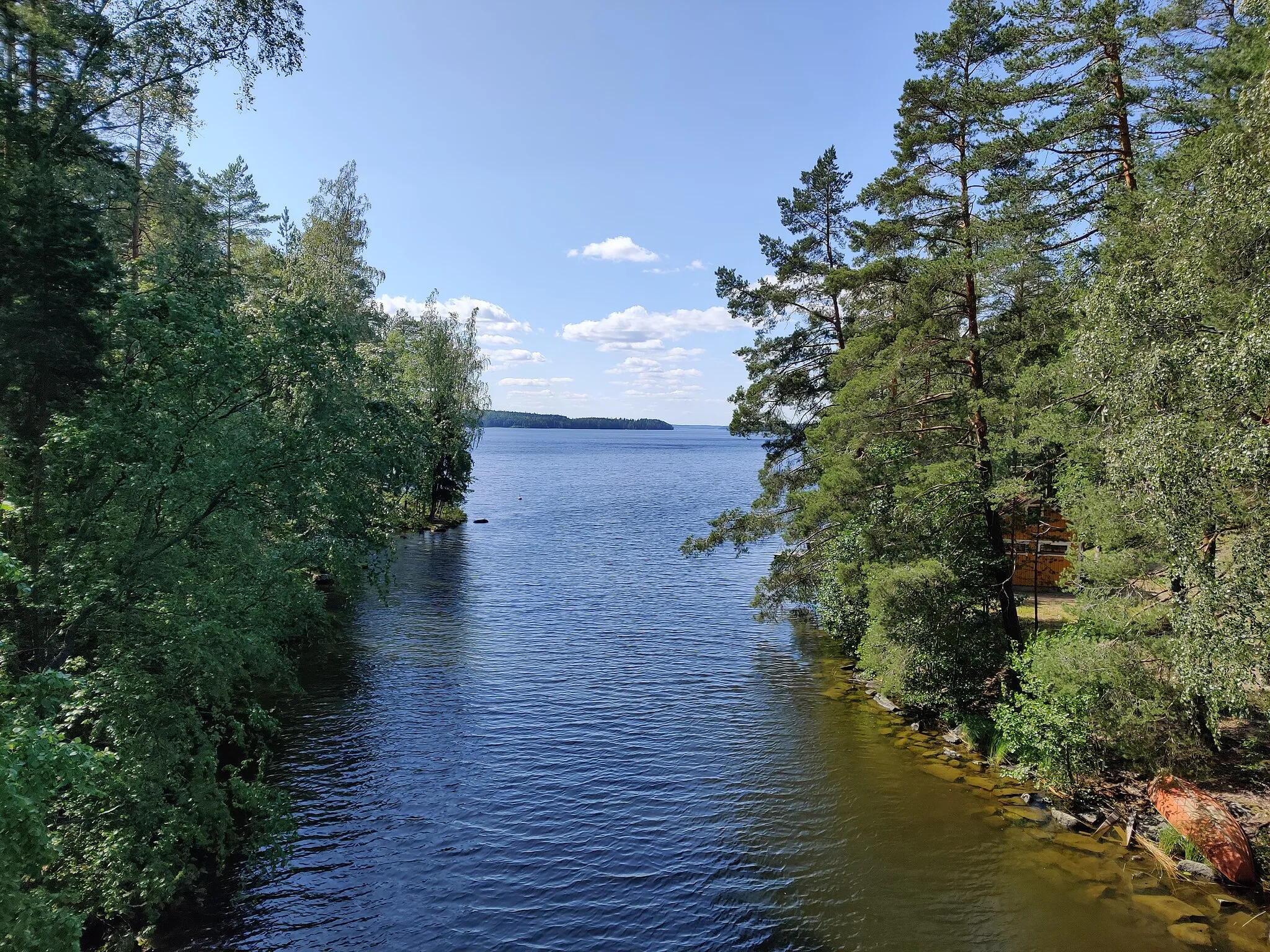 Photo showing: Näsijärvi lake as seen from Aunessilta bridge