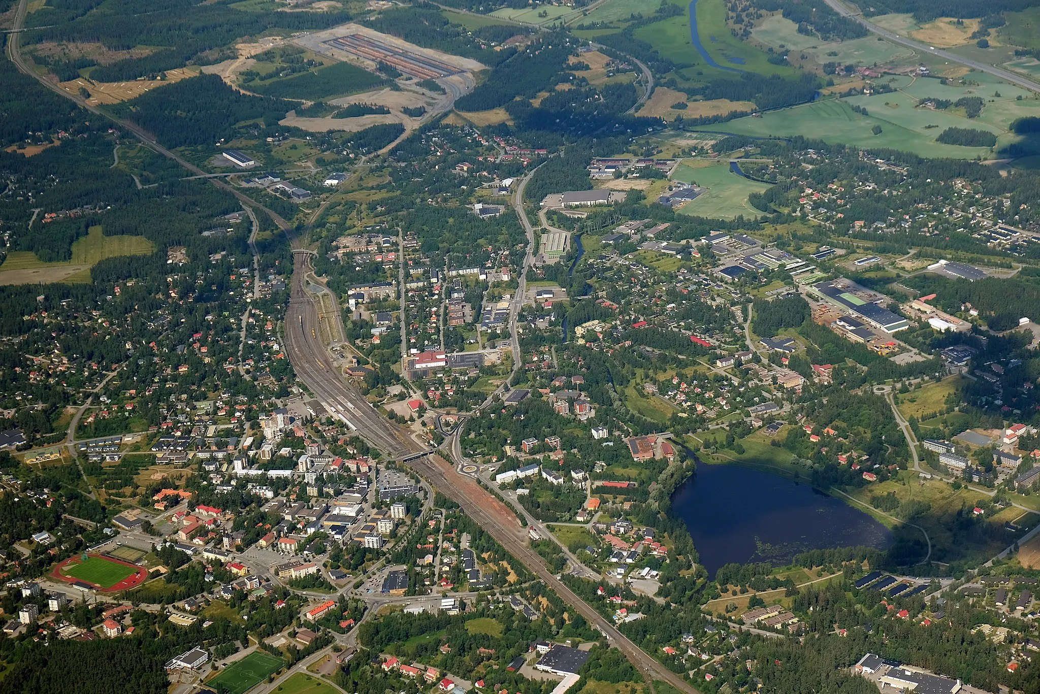 Photo showing: Aerial view of Toijala, Finland.