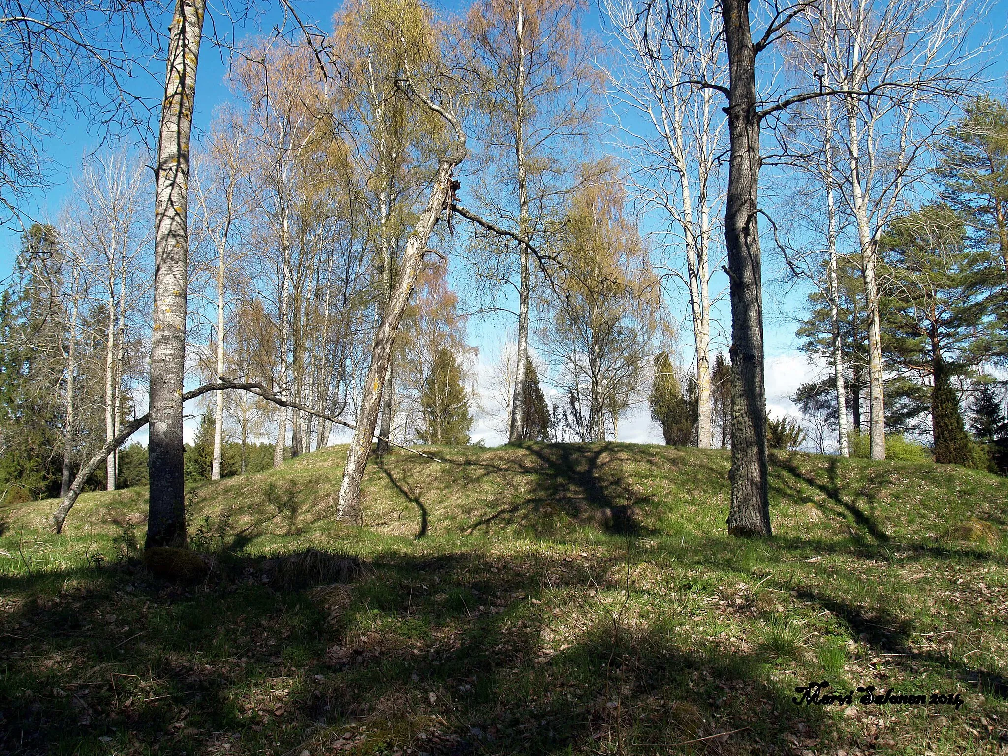 Photo showing: This is a rephotograph of a monument in Finland. Original photo is: Liinmaan linna