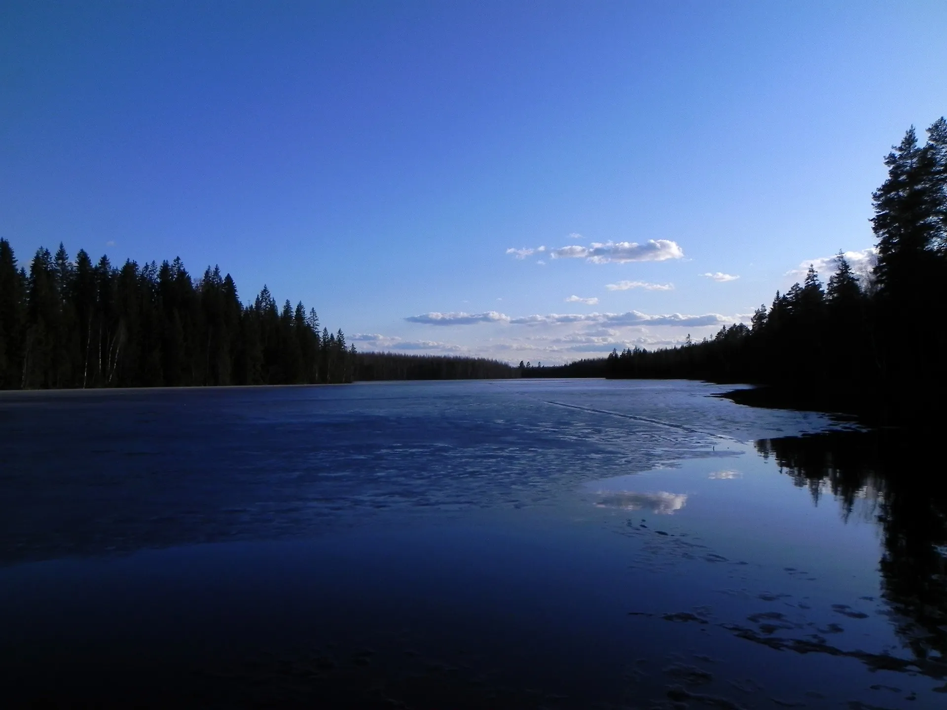 Photo showing: Vähä Kausjärvi in the Evening