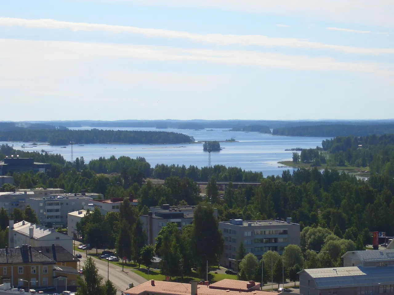 Photo showing: View of the city of Varkaus, Finland