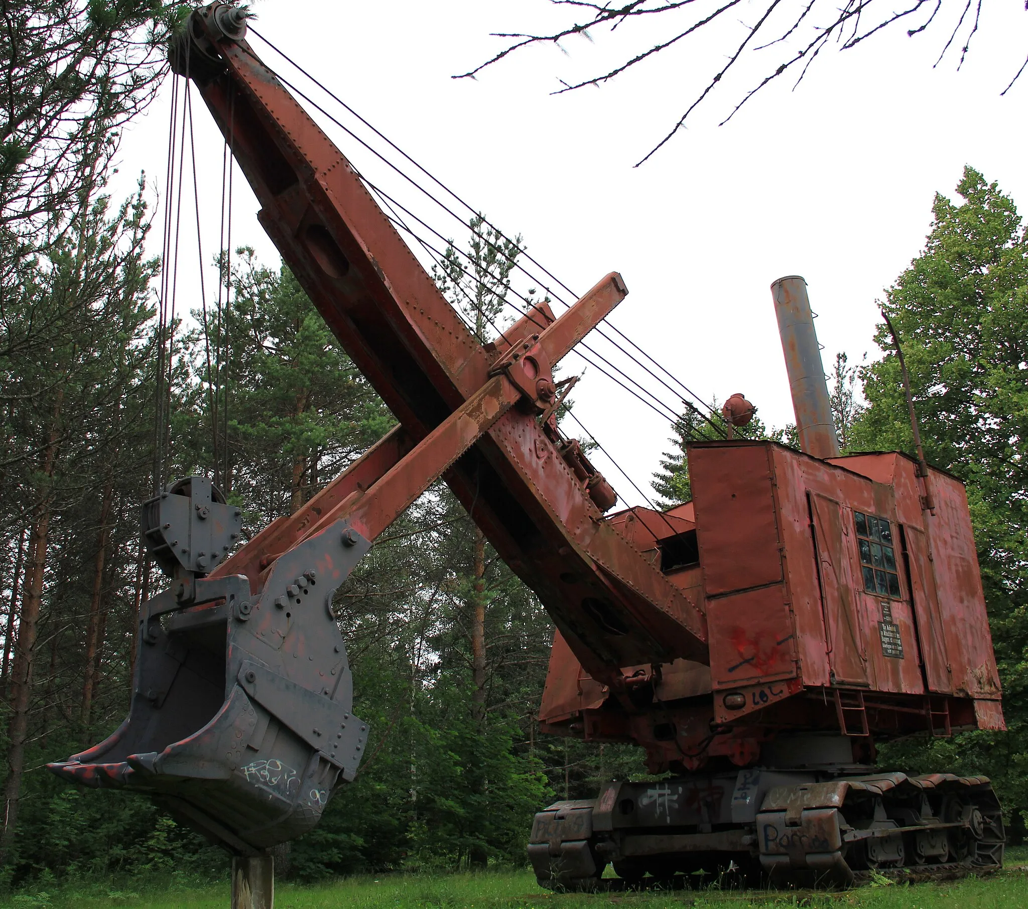 Photo showing: Orenstein & Koppel steam shovel near Kitee railway station, Kitee, Finland.