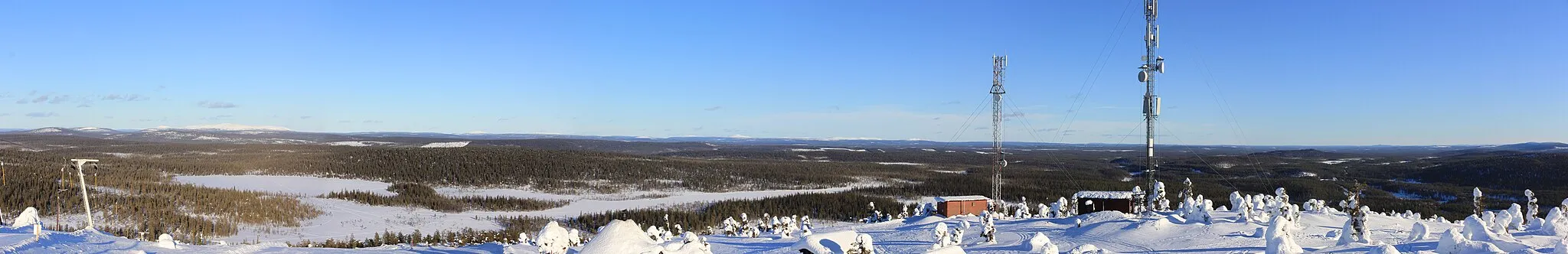 Photo showing: Panoramic view from Sallatunturit towards north-east to south-east.