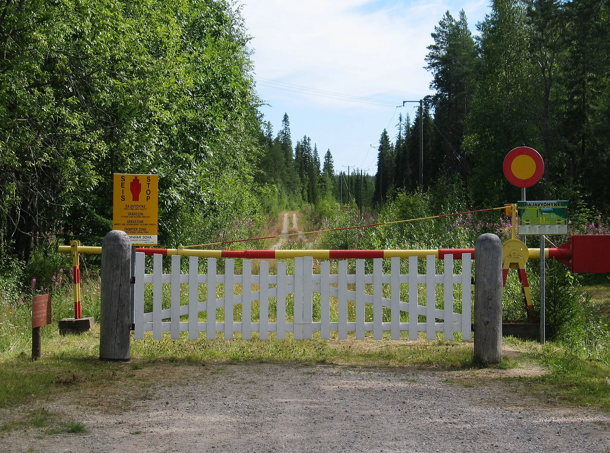 Photo showing: Finnish border in Raattentie