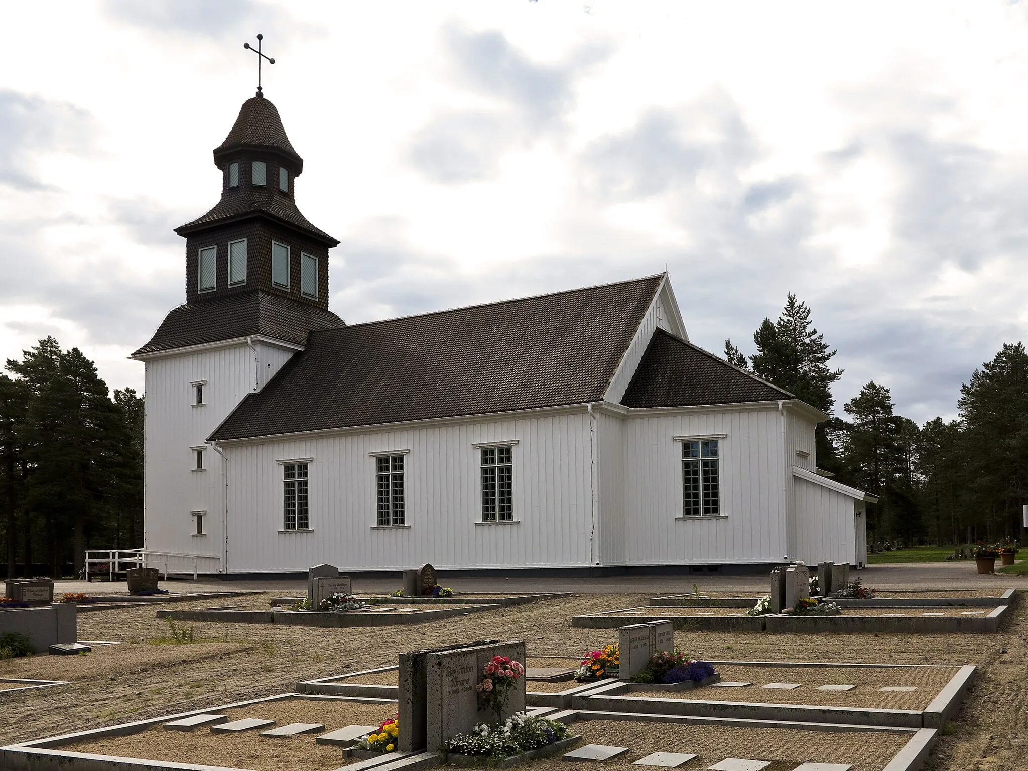 Photo showing: Seskarö Church in Haparanda Municipality in northern Sweden. View