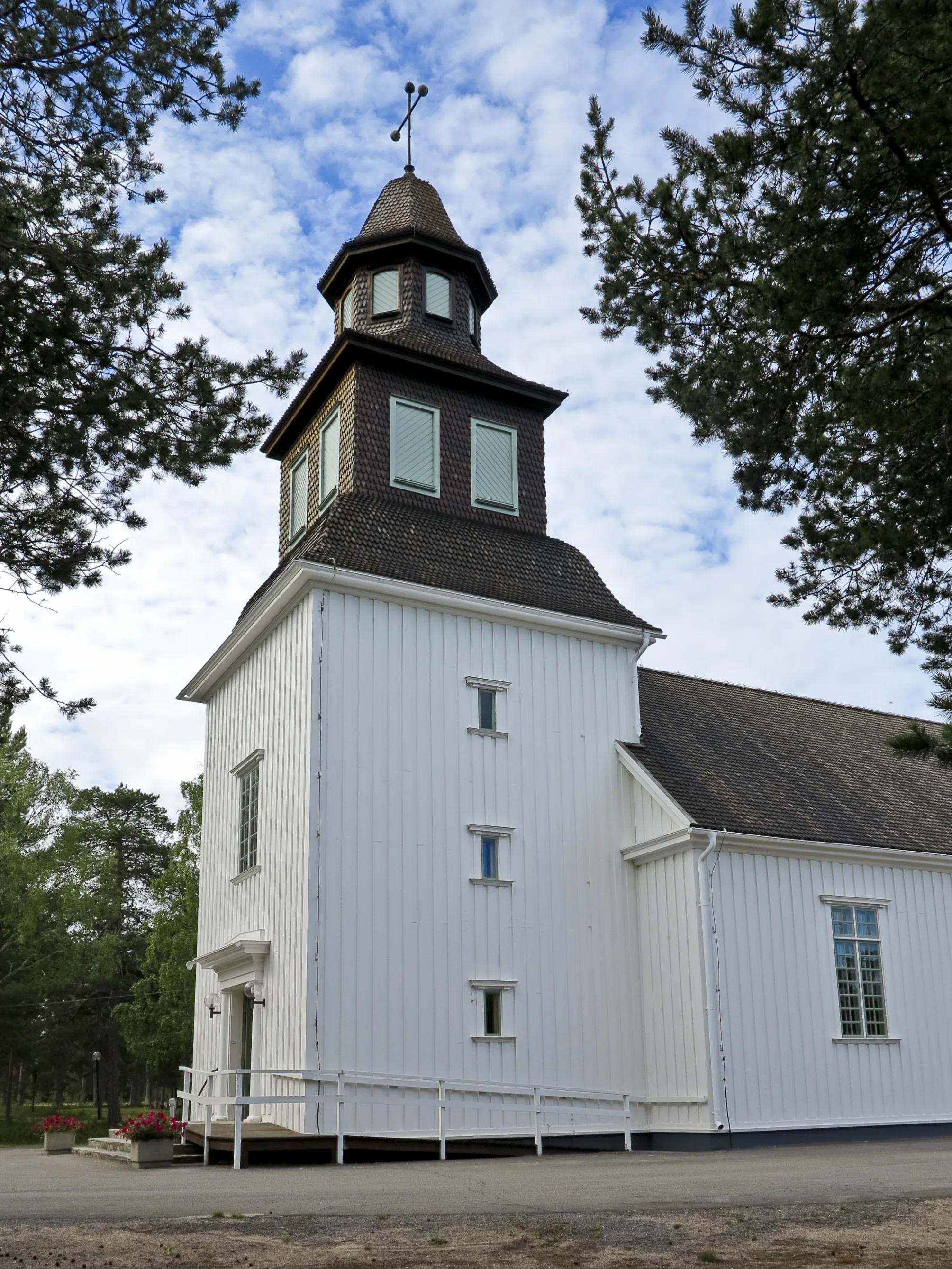 Photo showing: Seskarö Church in Haparanda Municipality in northern Sweden. View