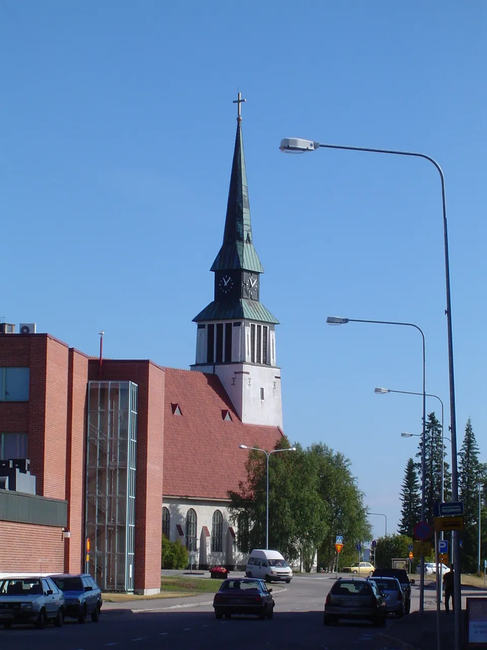Photo showing: Kemijärvi Church in Kemijärvi, Finland. Built in 1949–1950. Architect: Bertel Liljequist.
