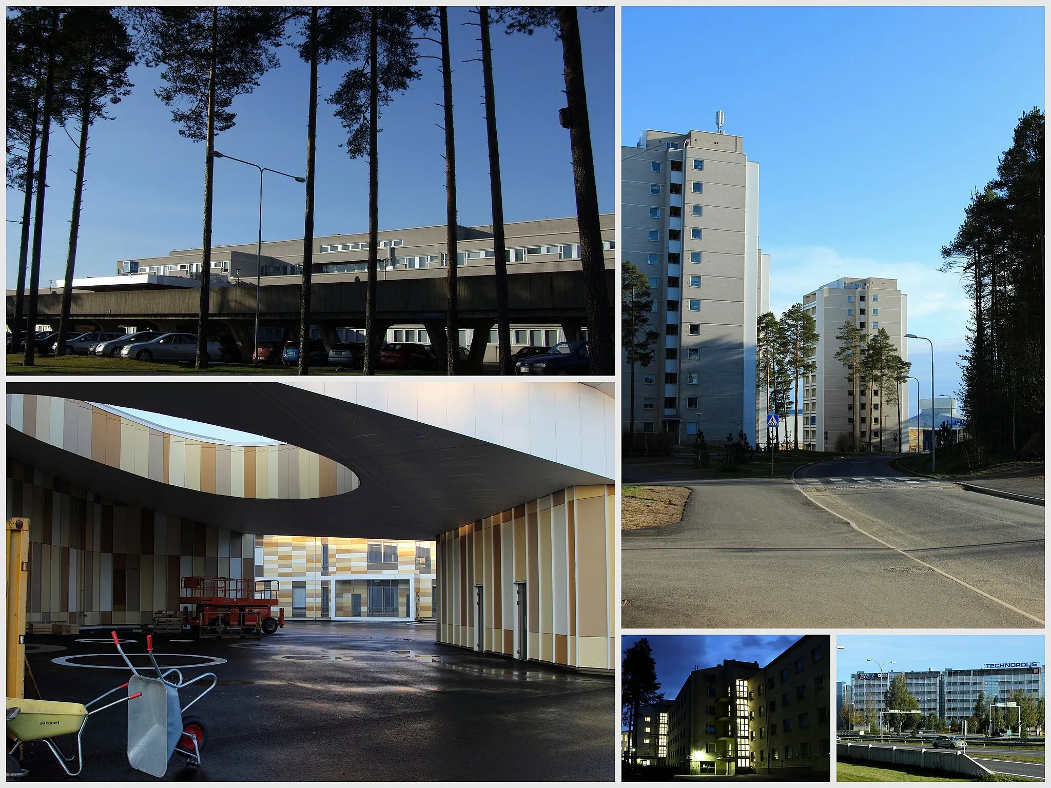 Photo showing: A montage of the Kontinkangas district of Oulu.