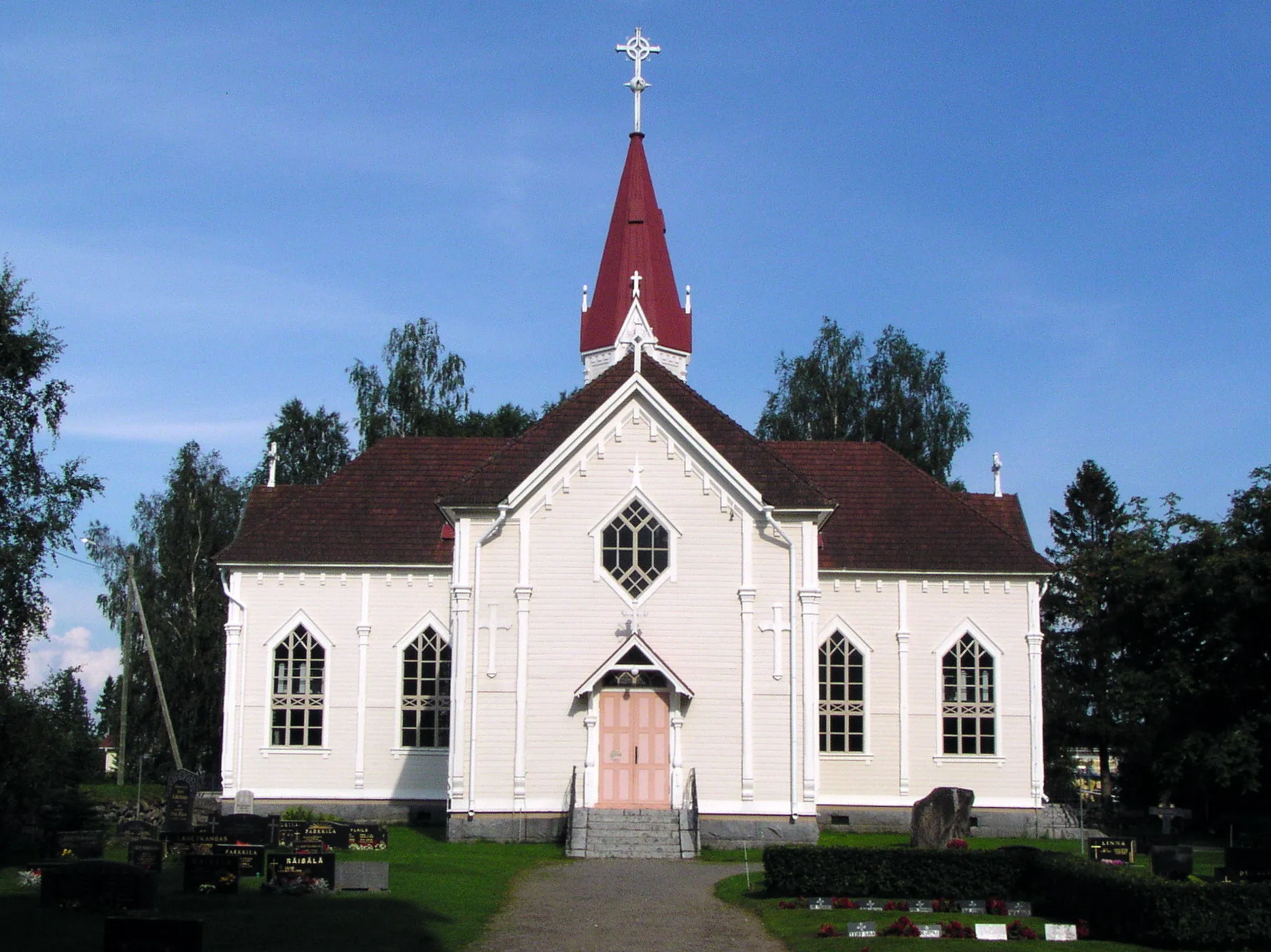 Photo showing: The church of Reisjärvi, Finland. The church was designed by architect A.W. Arppe and it was completed in 1820.