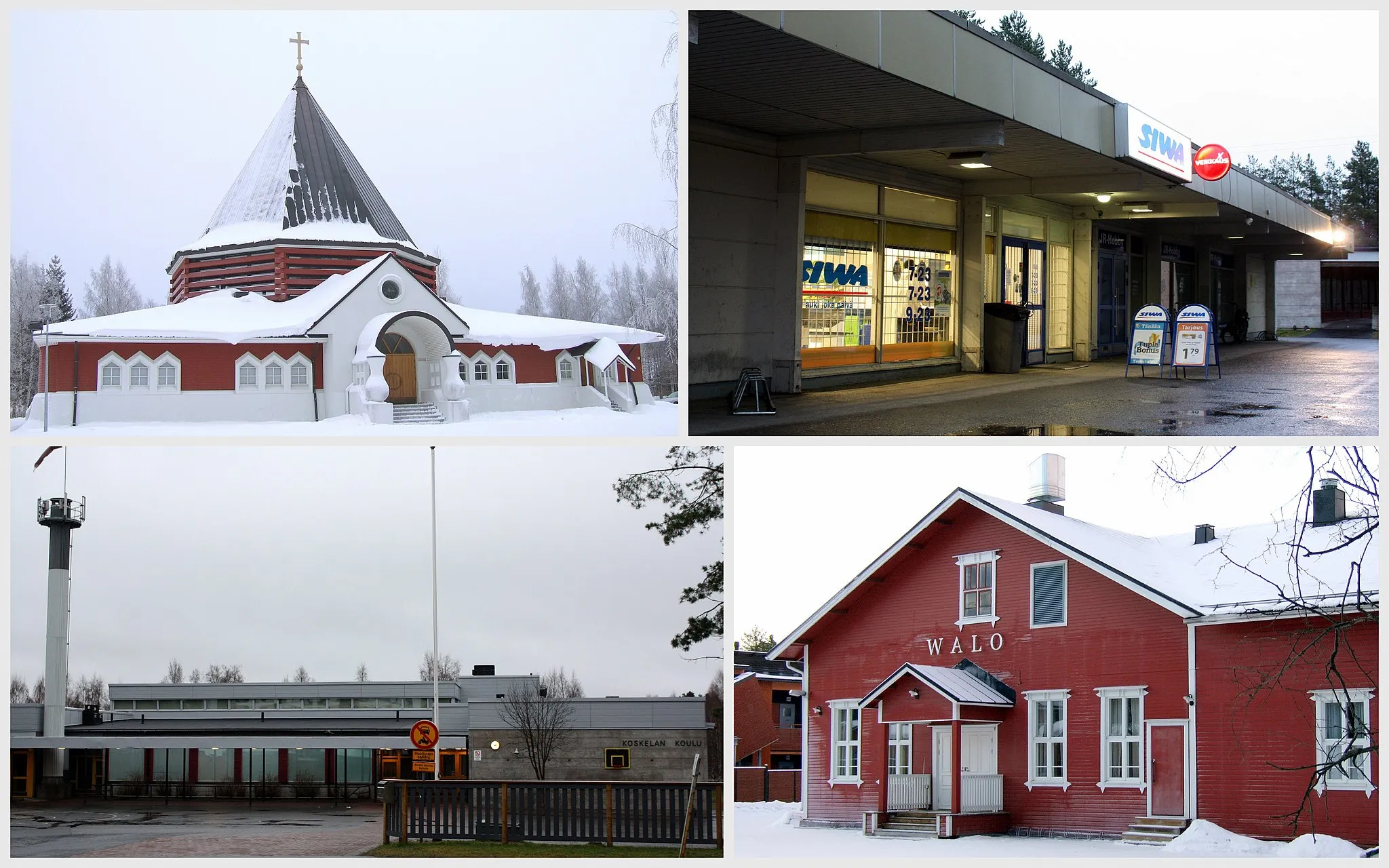 Photo showing: A montage of the Koskela district of Oulu.