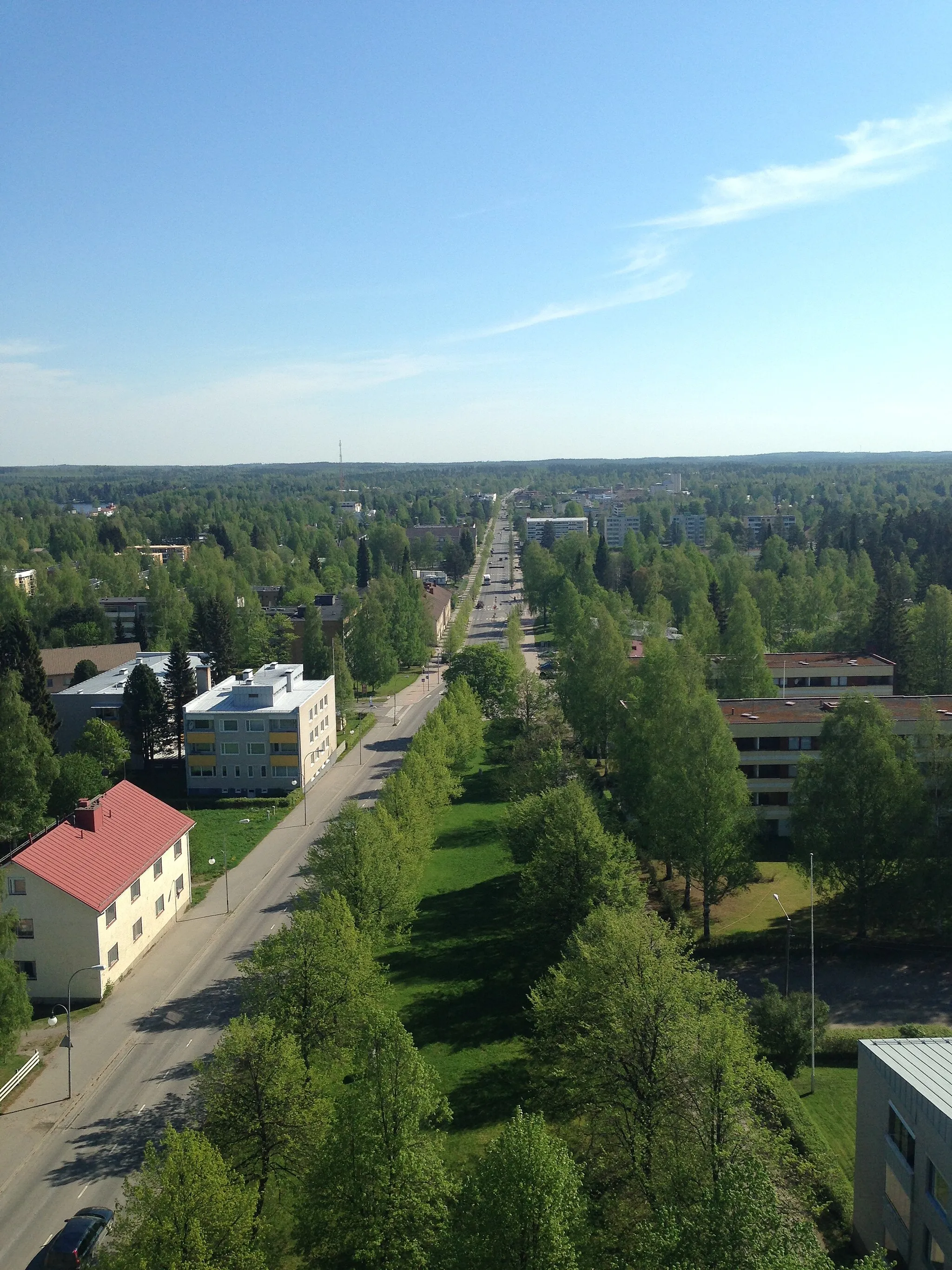 Photo showing: City of Pieksämäki from the water tower.